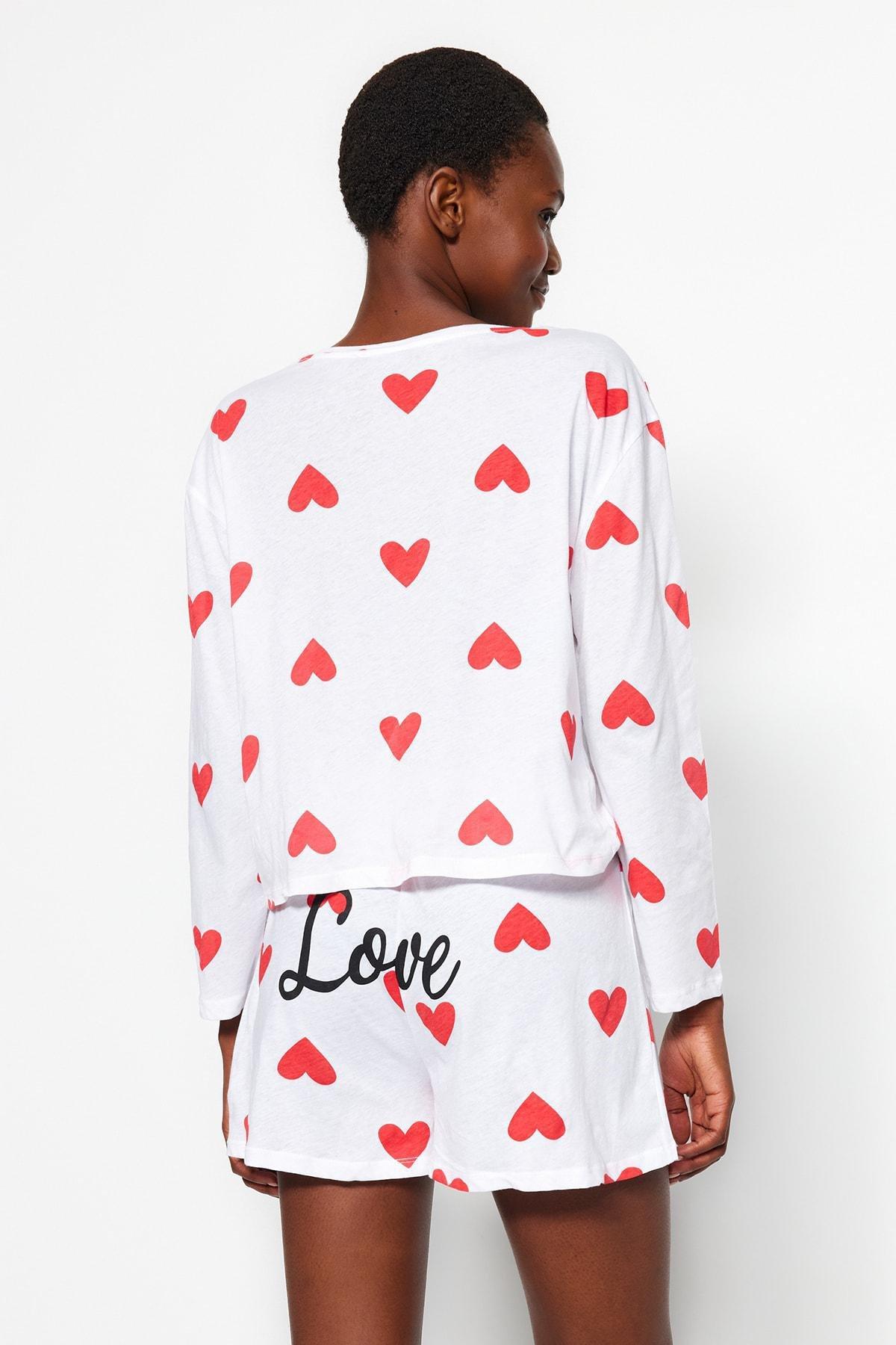 Multicolour Heart Pajama Set, , large image number 6
