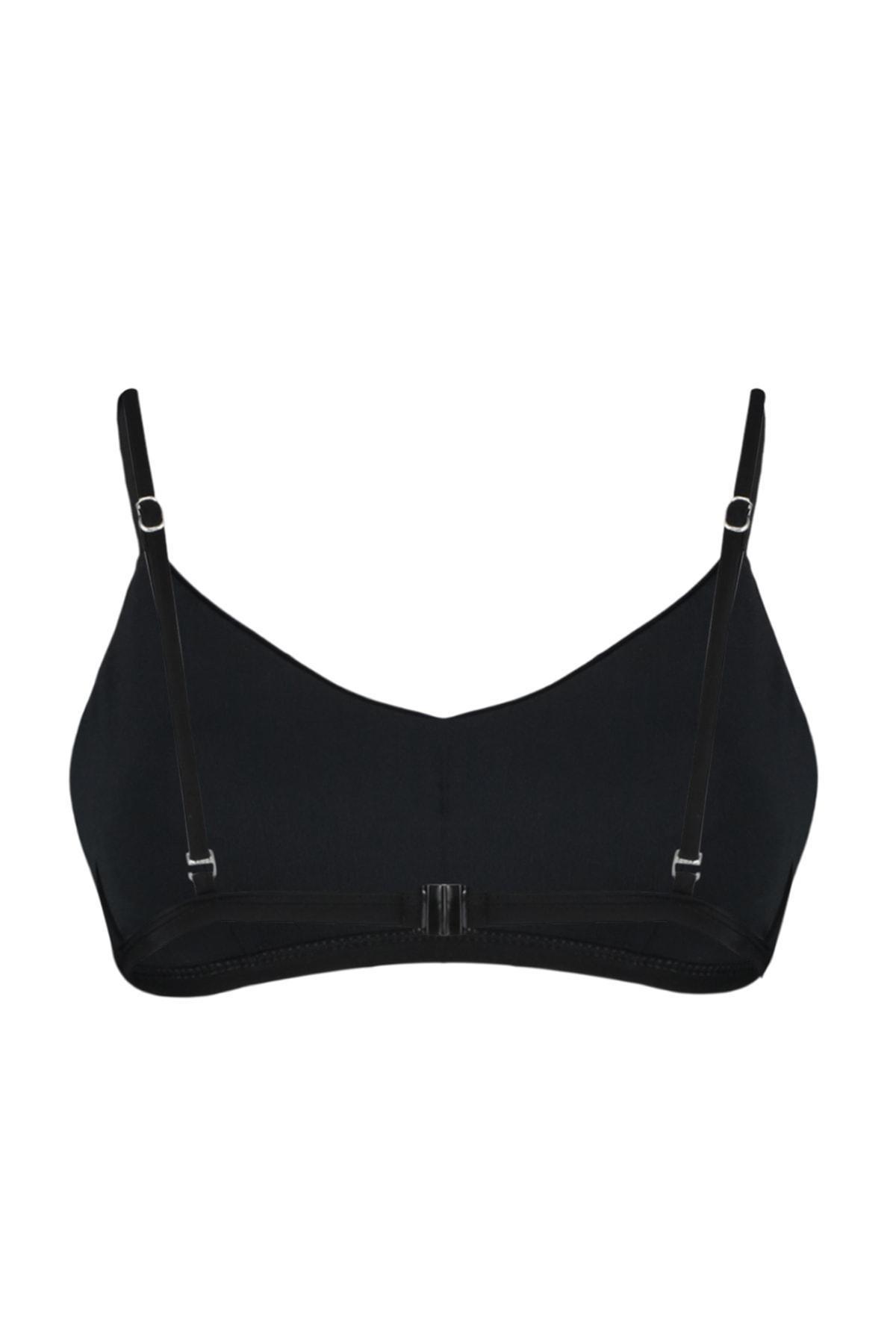Black Plain Bikini Top, , large image number 6