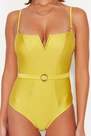 Trendyol - Yellow Plain Swimsuit