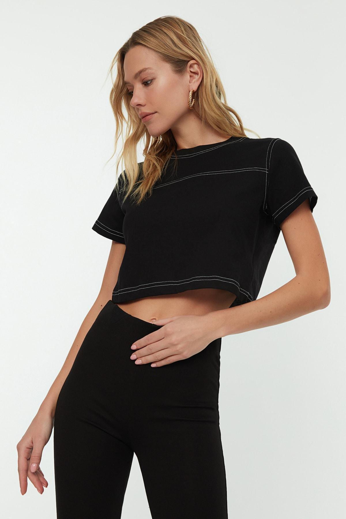 Black Relaxed T-Shirt, , large image number 1
