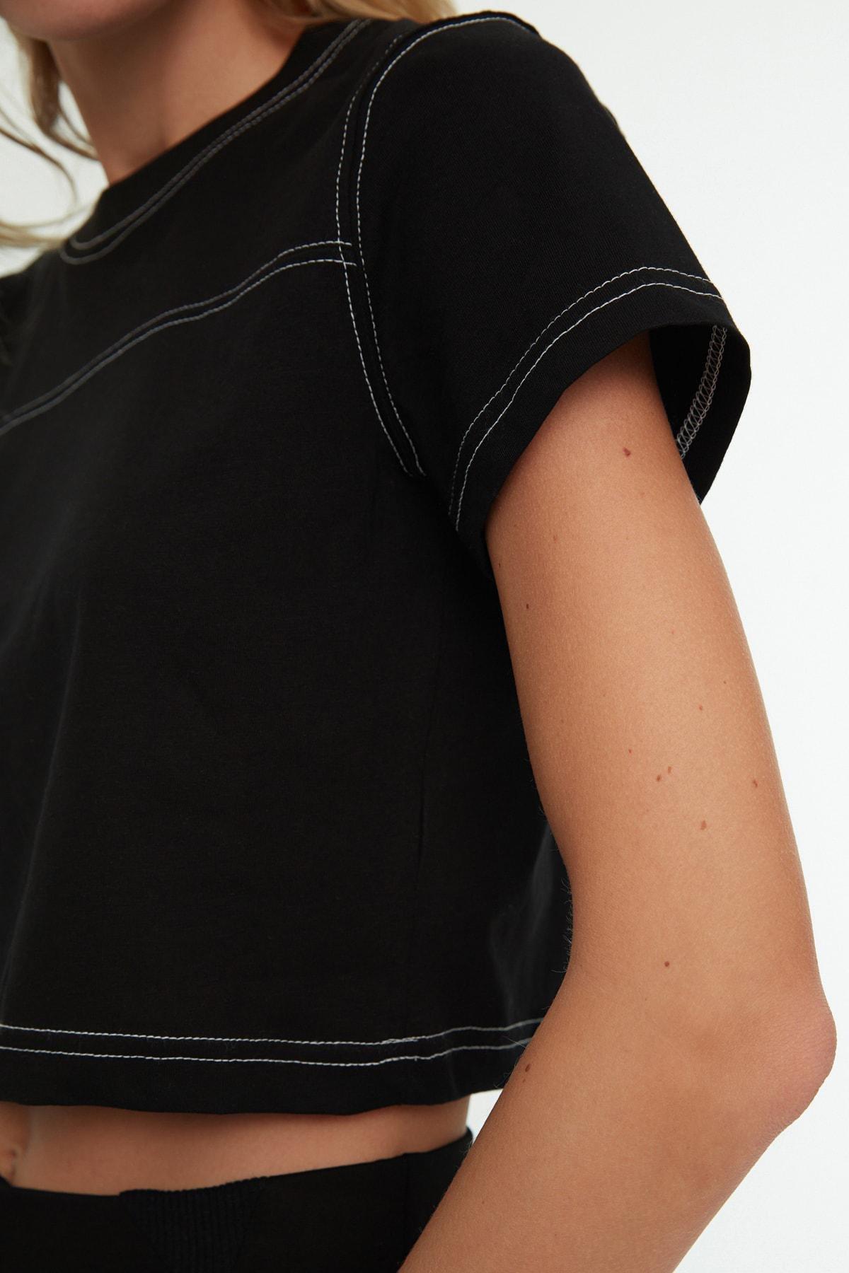 Black Relaxed T-Shirt, , large image number 3