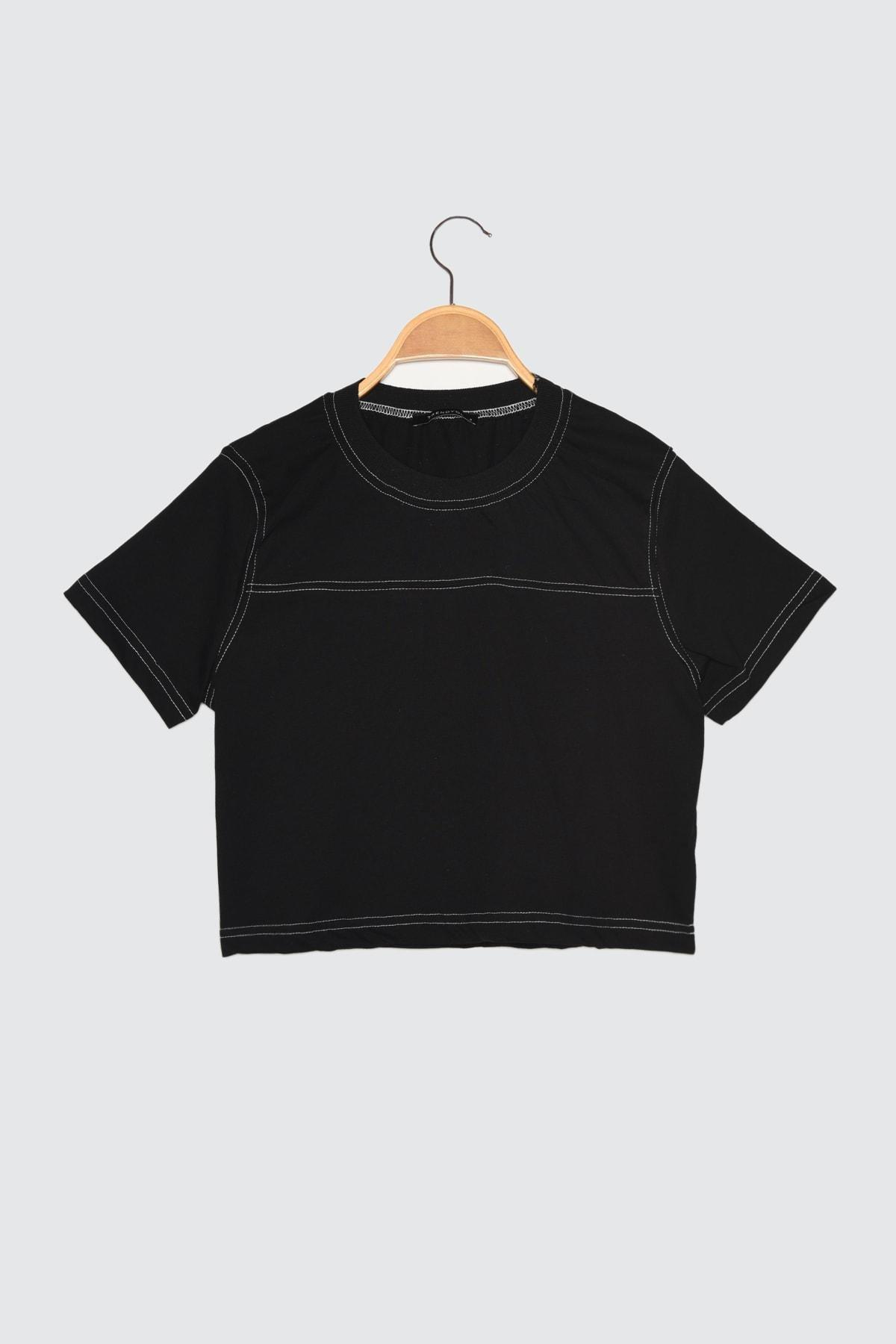 Black Relaxed T-Shirt, , large image number 5