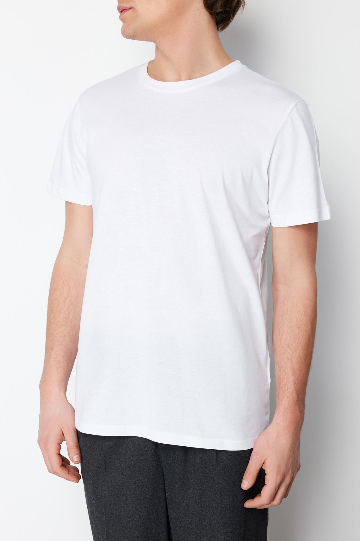 White Crew Neck T-Shirt, , large image number 9
