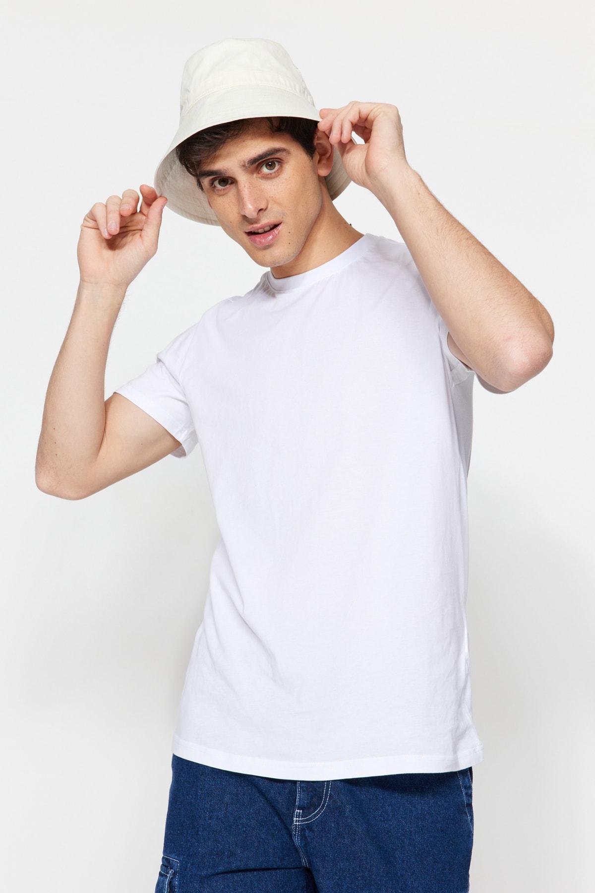 White Crew Neck T-Shirt, , large image number 10