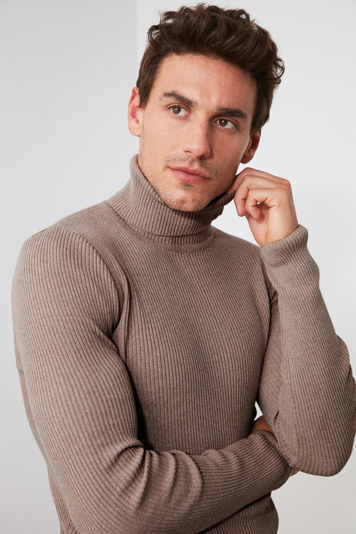 Brown Fitted Sweater, , large image number 2
