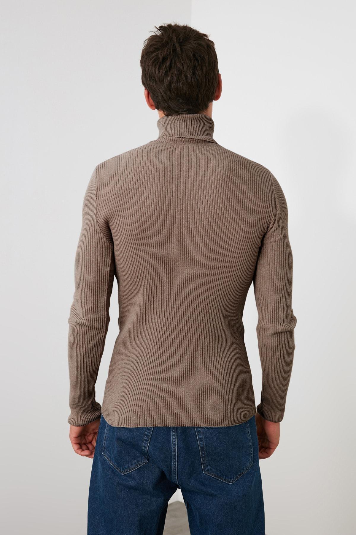 Brown Fitted Sweater, , large image number 4