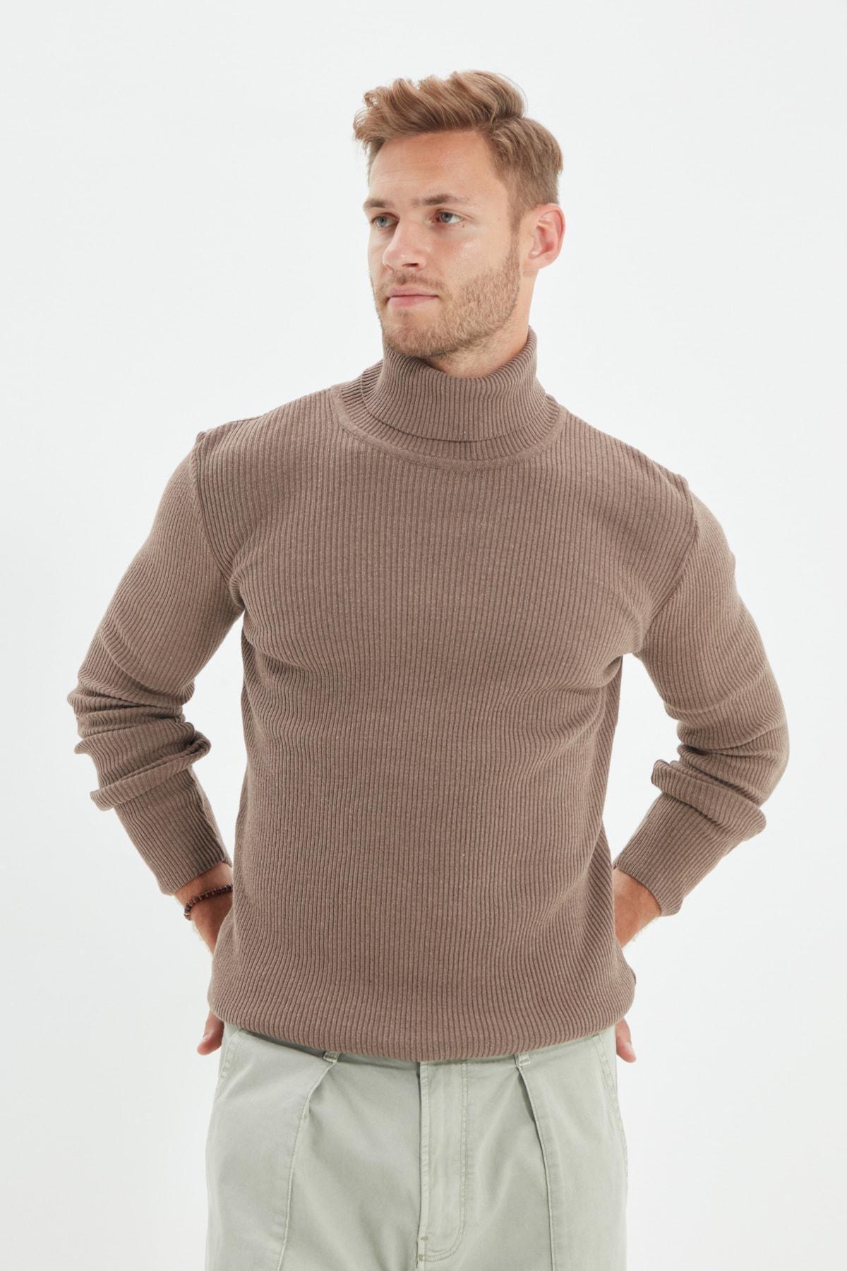 Brown Fitted Sweater, , large image number 5