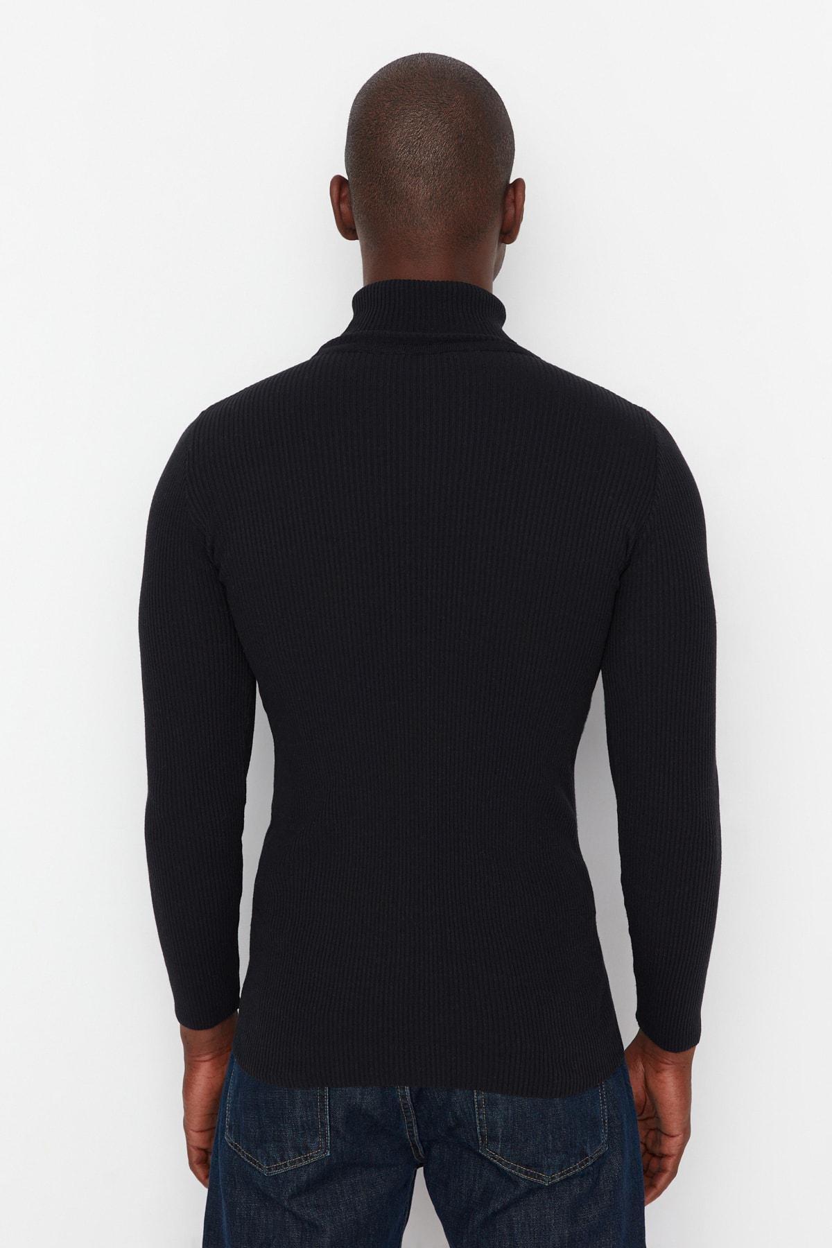 Black Turtleneck Sweater, , large image number 4