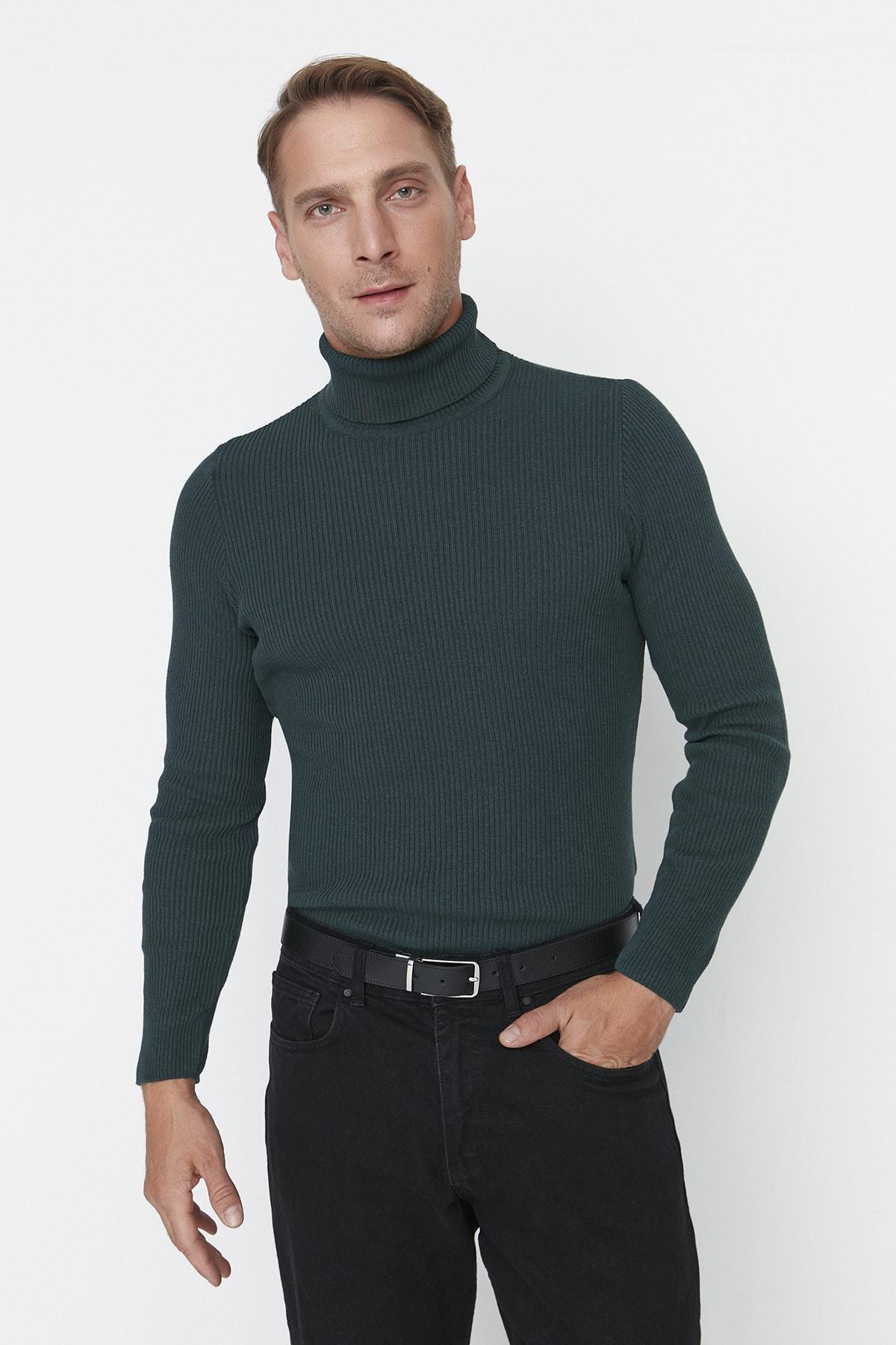 Green Fitted Sweater, , medium