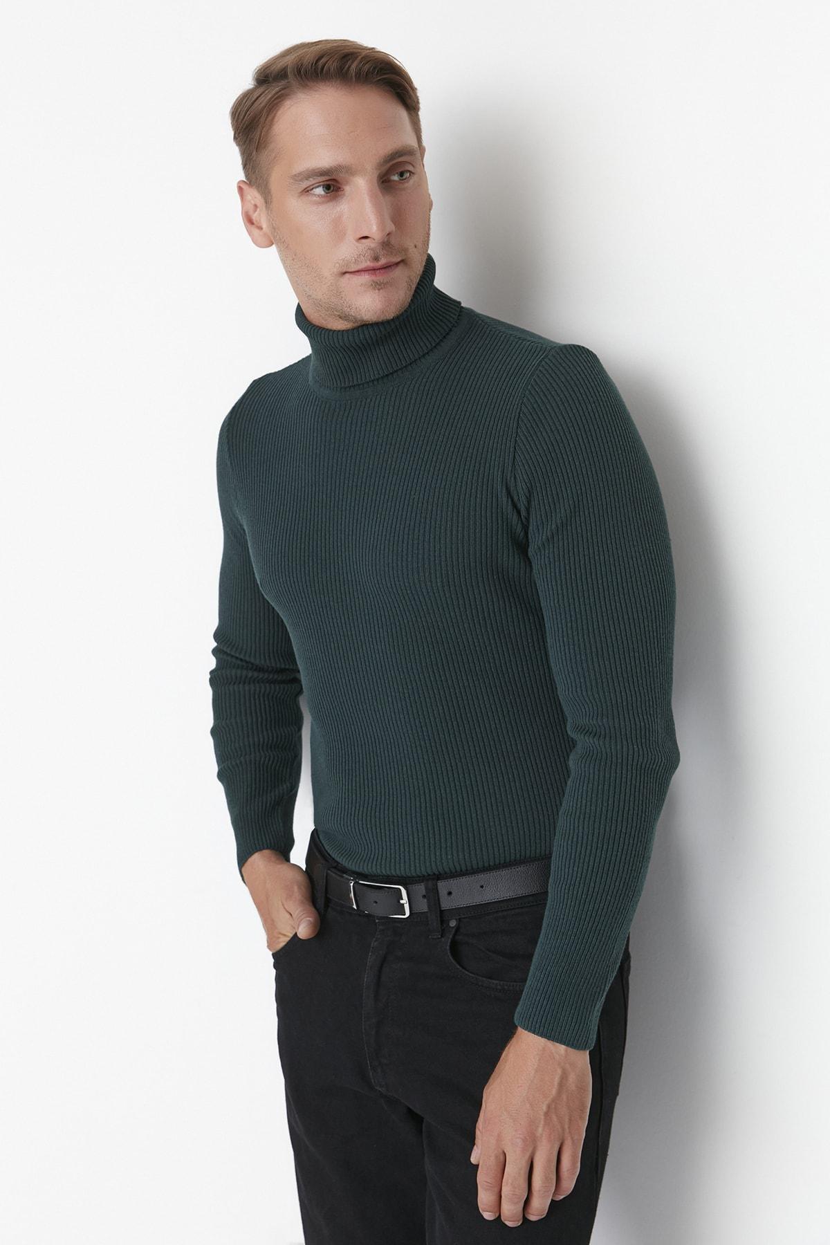 Green Fitted Sweater, , large image number 1