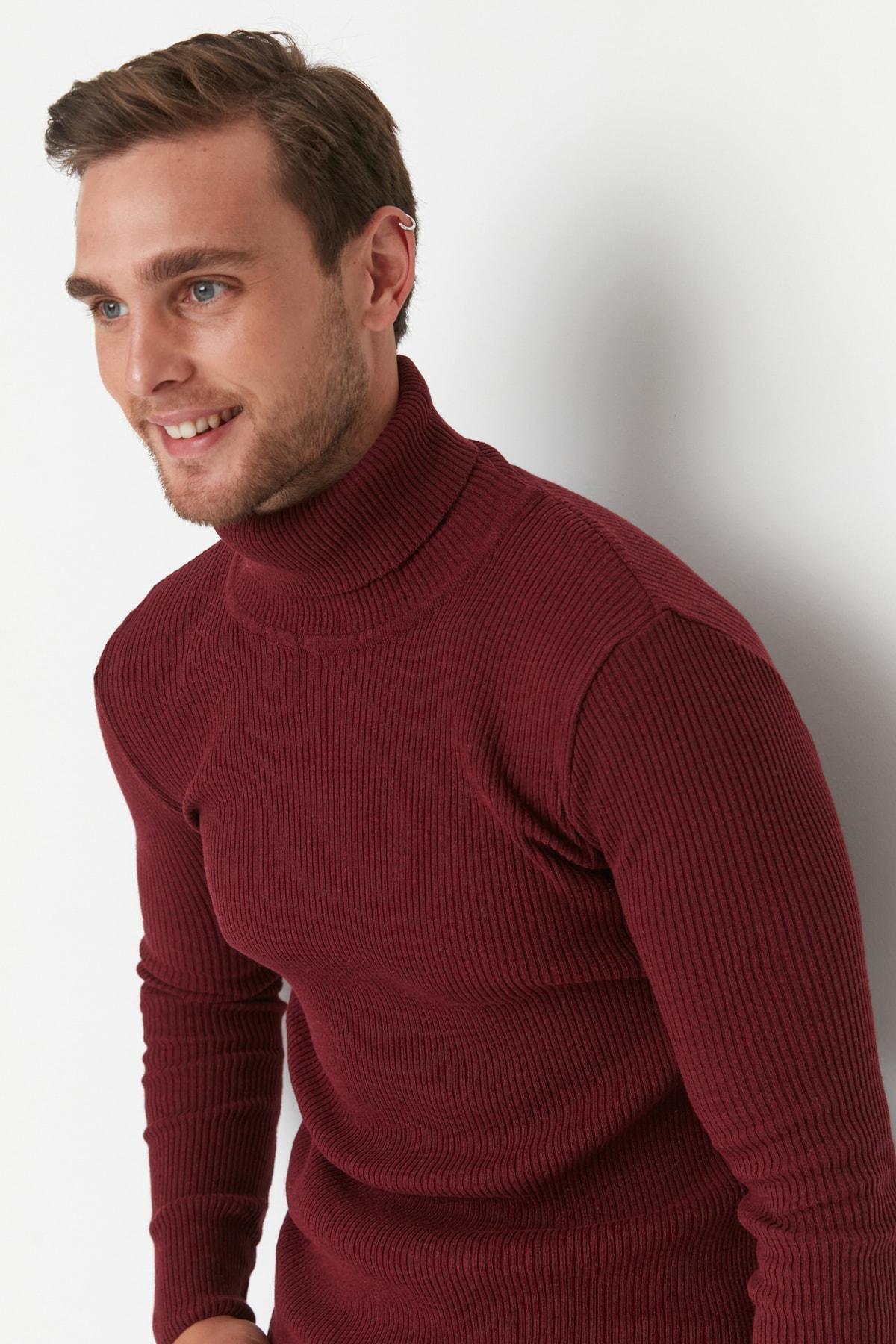 Burgundy Fitted Sweater, , large image number 2