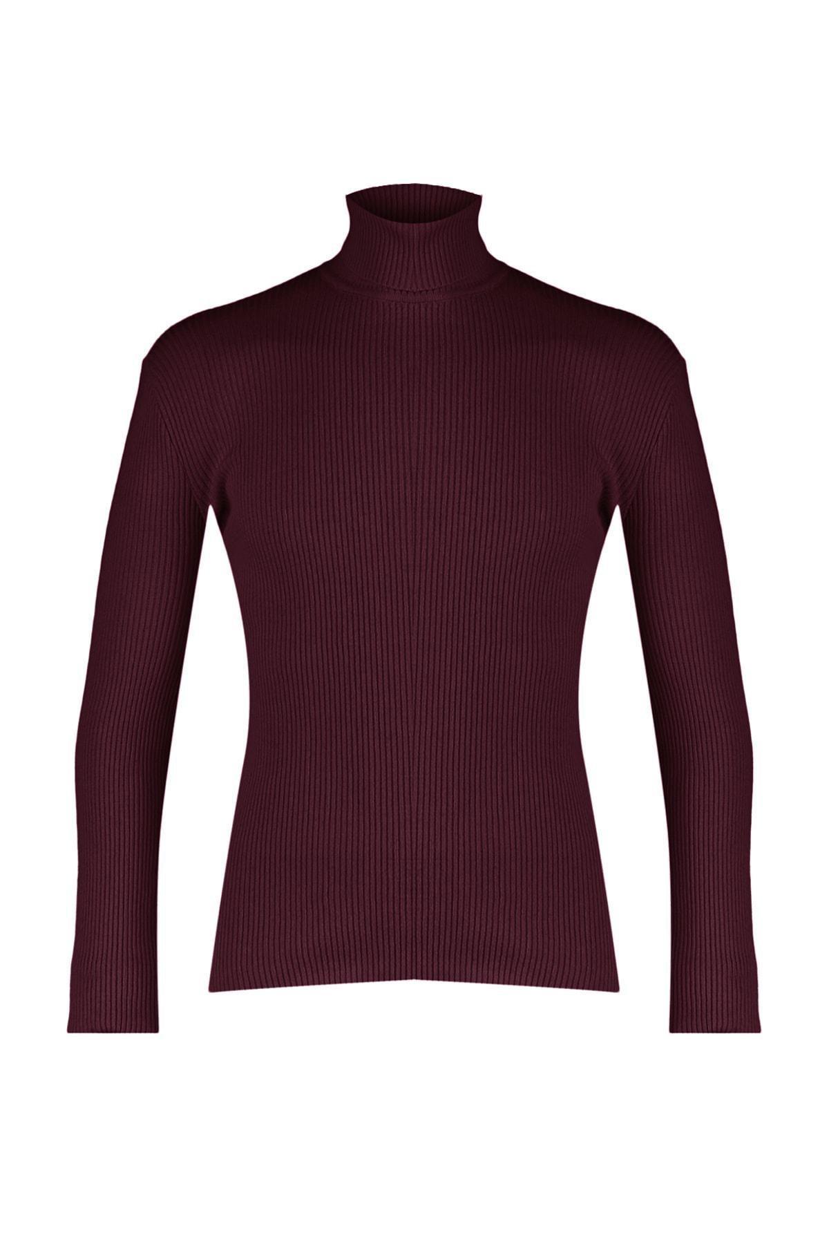 Burgundy Fitted Sweater, , large image number 5