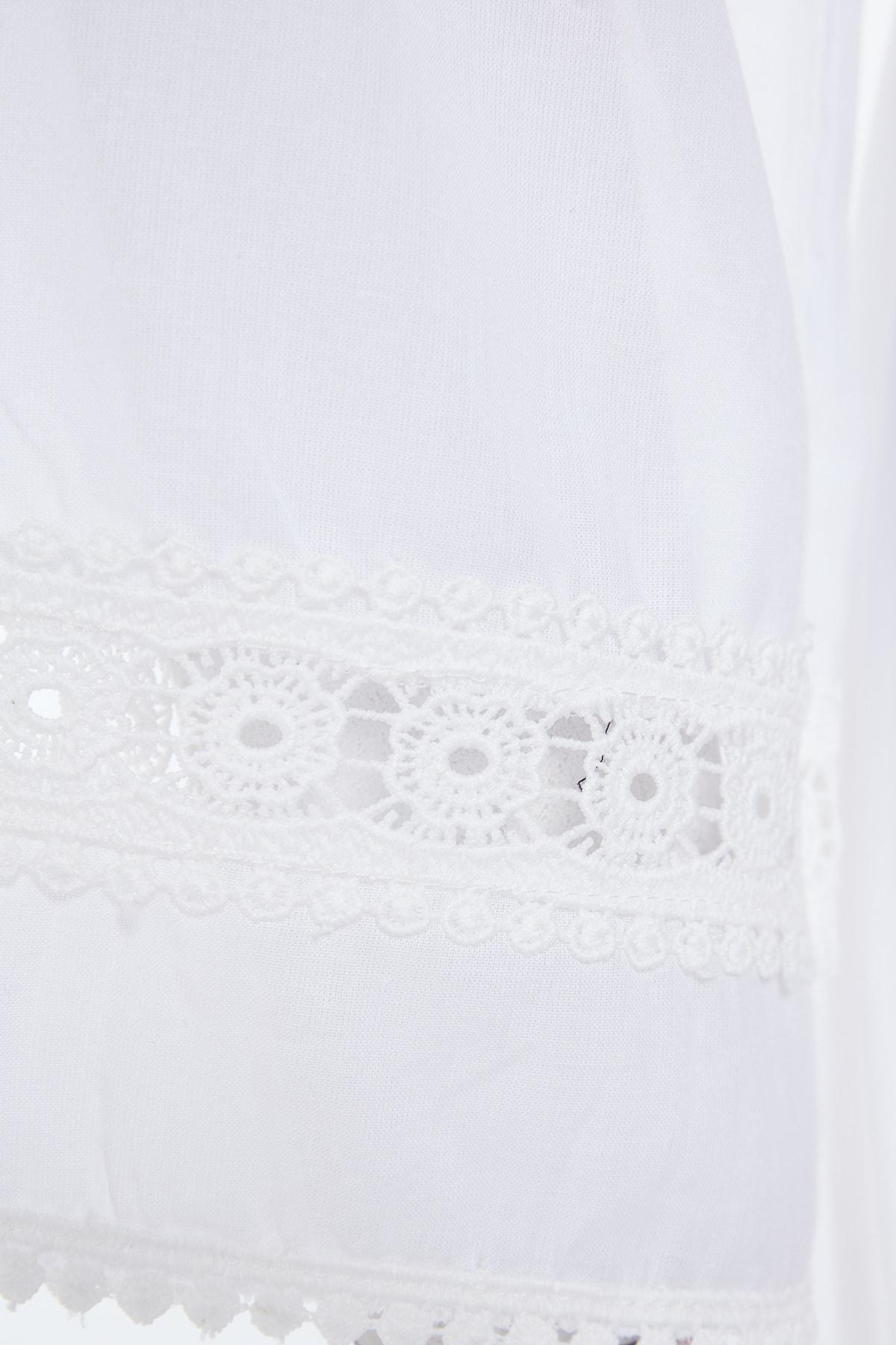 Ecru Lapel Collar Kimono, , large image number 5