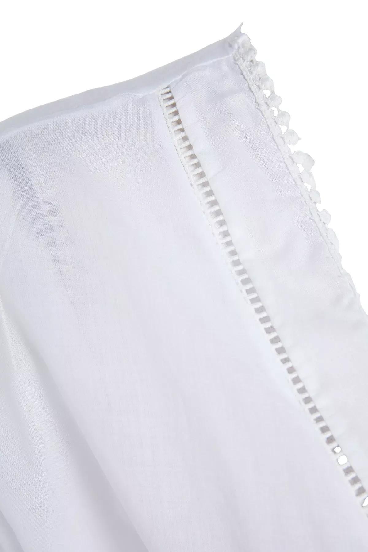 Ecru Lapel Collar Kimono, , large image number 5