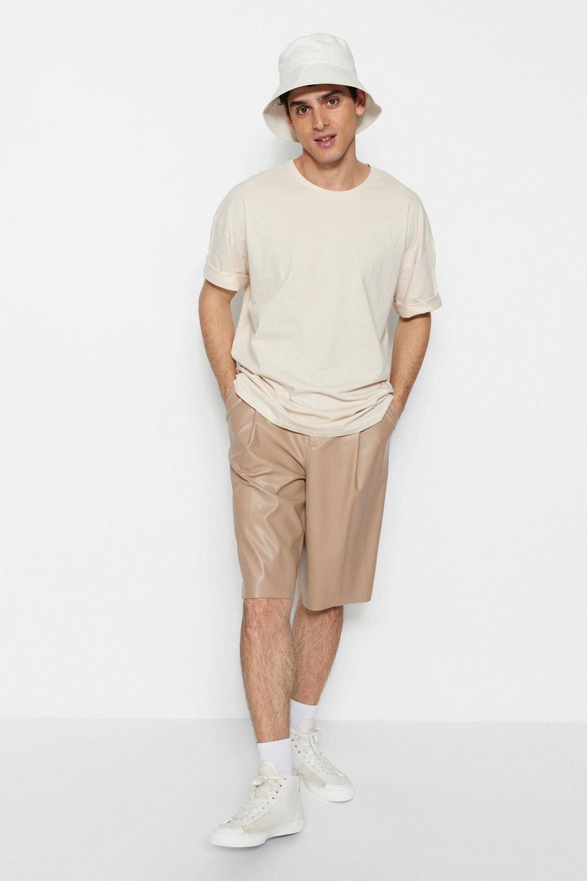 Beige Printed T-Shirt, , large image number 4