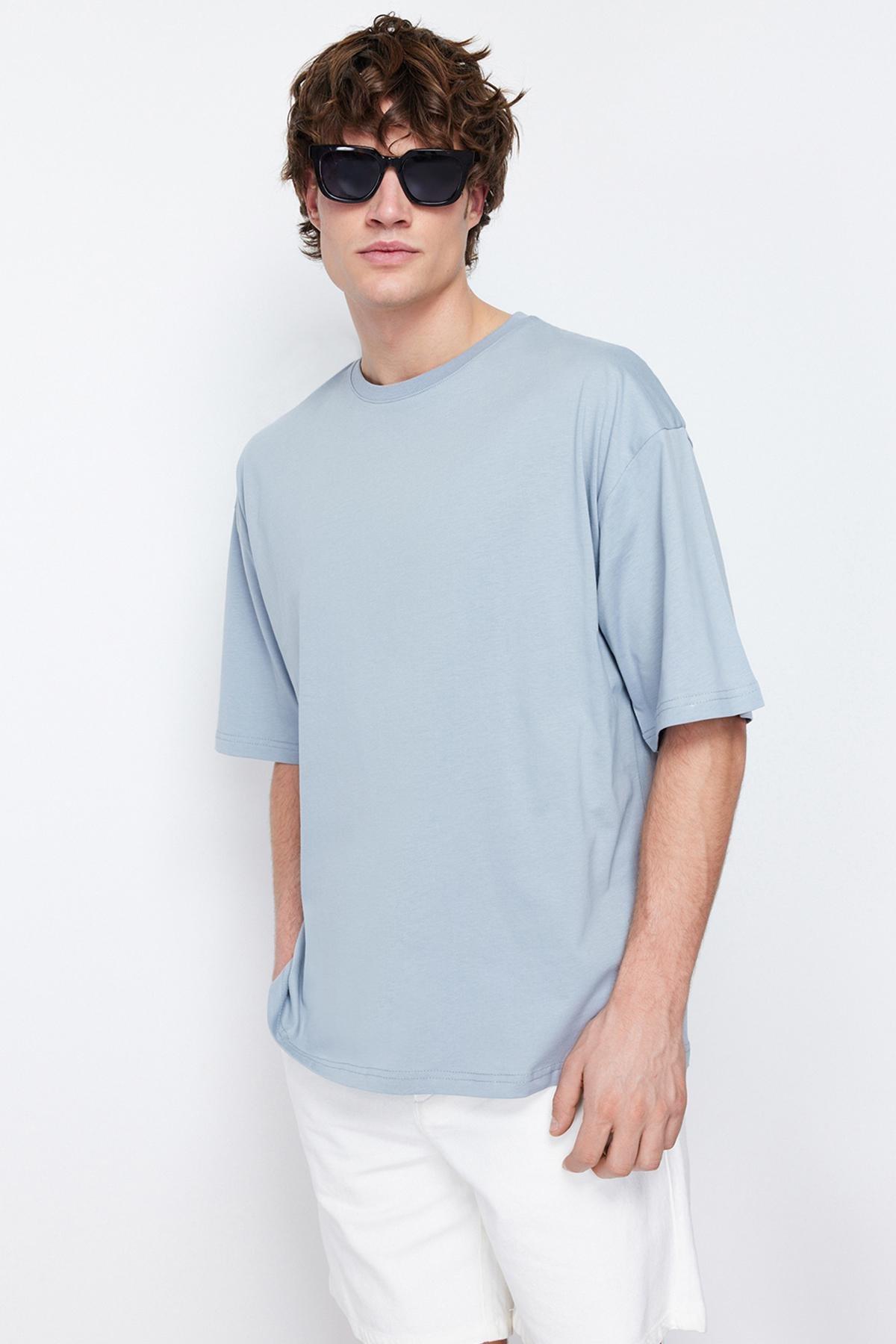 Gray Printed Oversize T-Shirt, , large image number 2