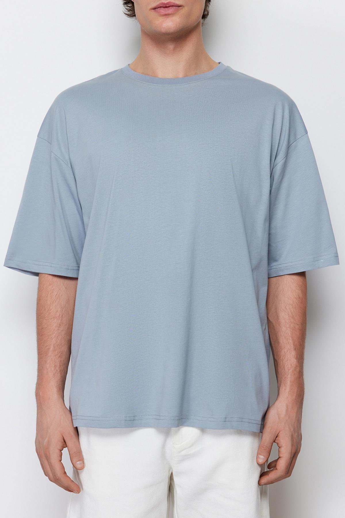 Gray Printed Oversize T-Shirt, , large image number 3