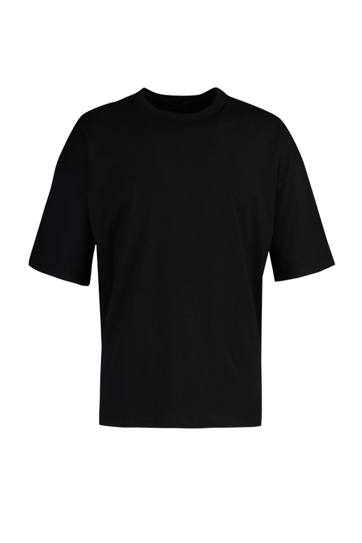Black Oversize Printed T-Shirt, , large image number 6