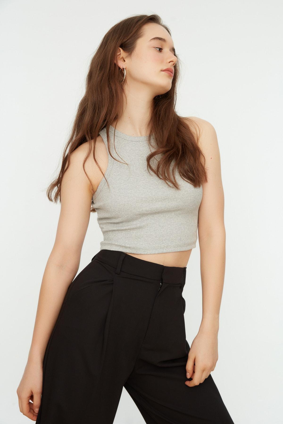 Grey Halter Neck Camisole, , large image number 1