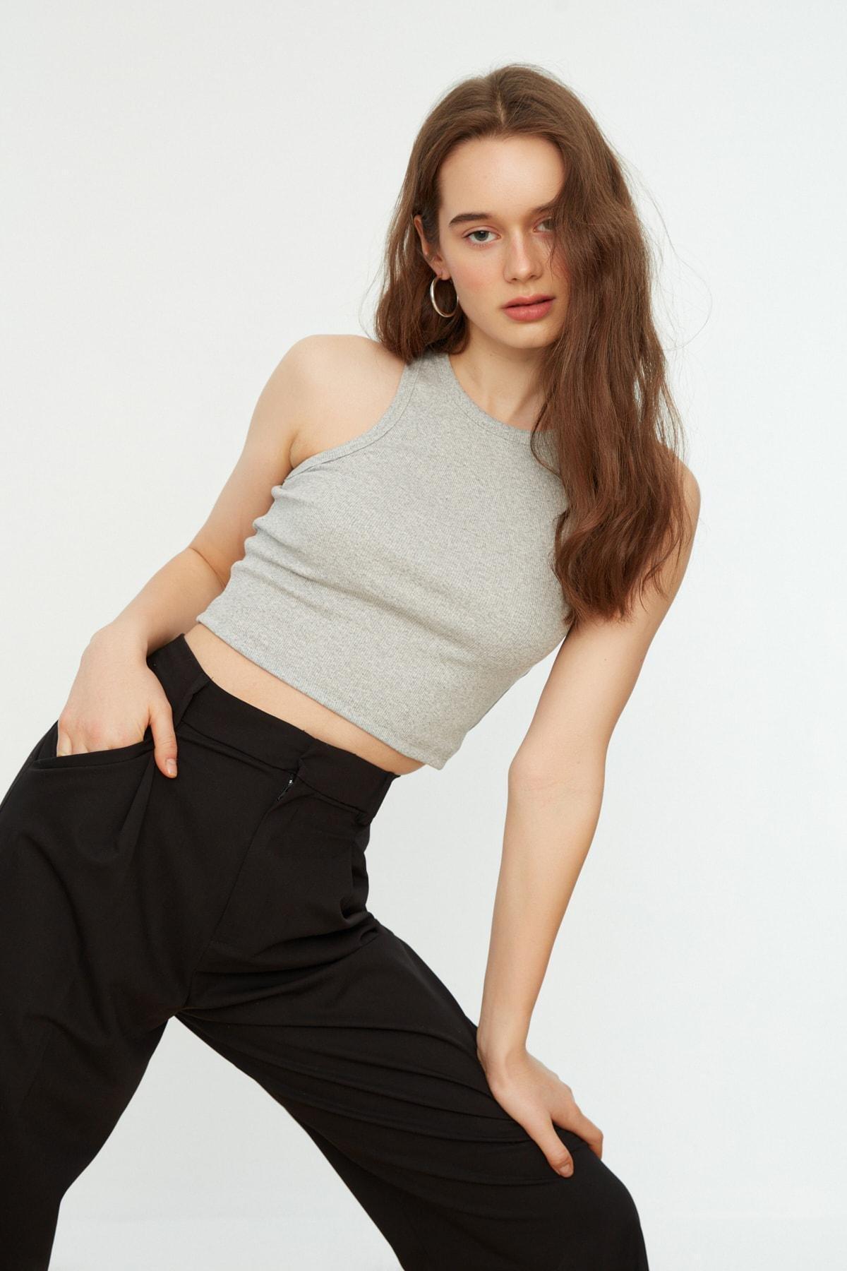 Grey Halter Neck Camisole, , large image number 2