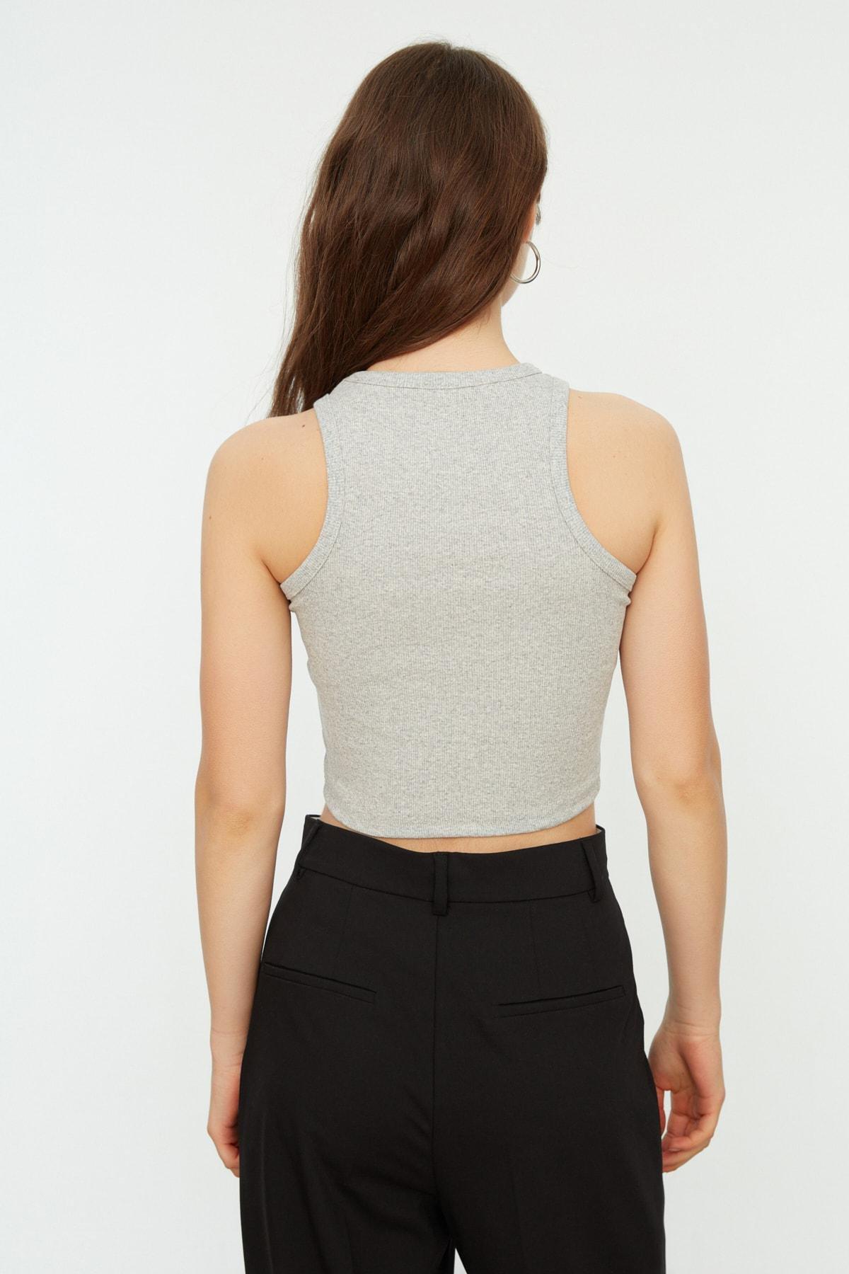 Grey Halter Neck Camisole, , large image number 4