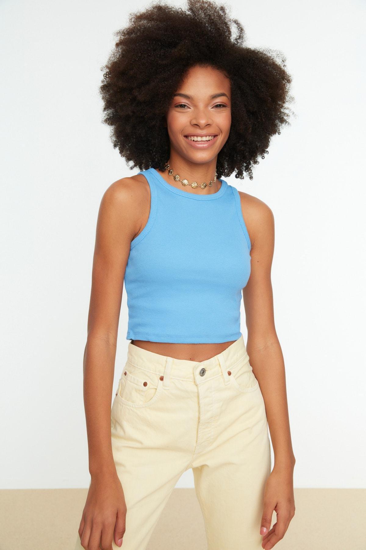 Navy Halter Neck Camisole, , large image number 2