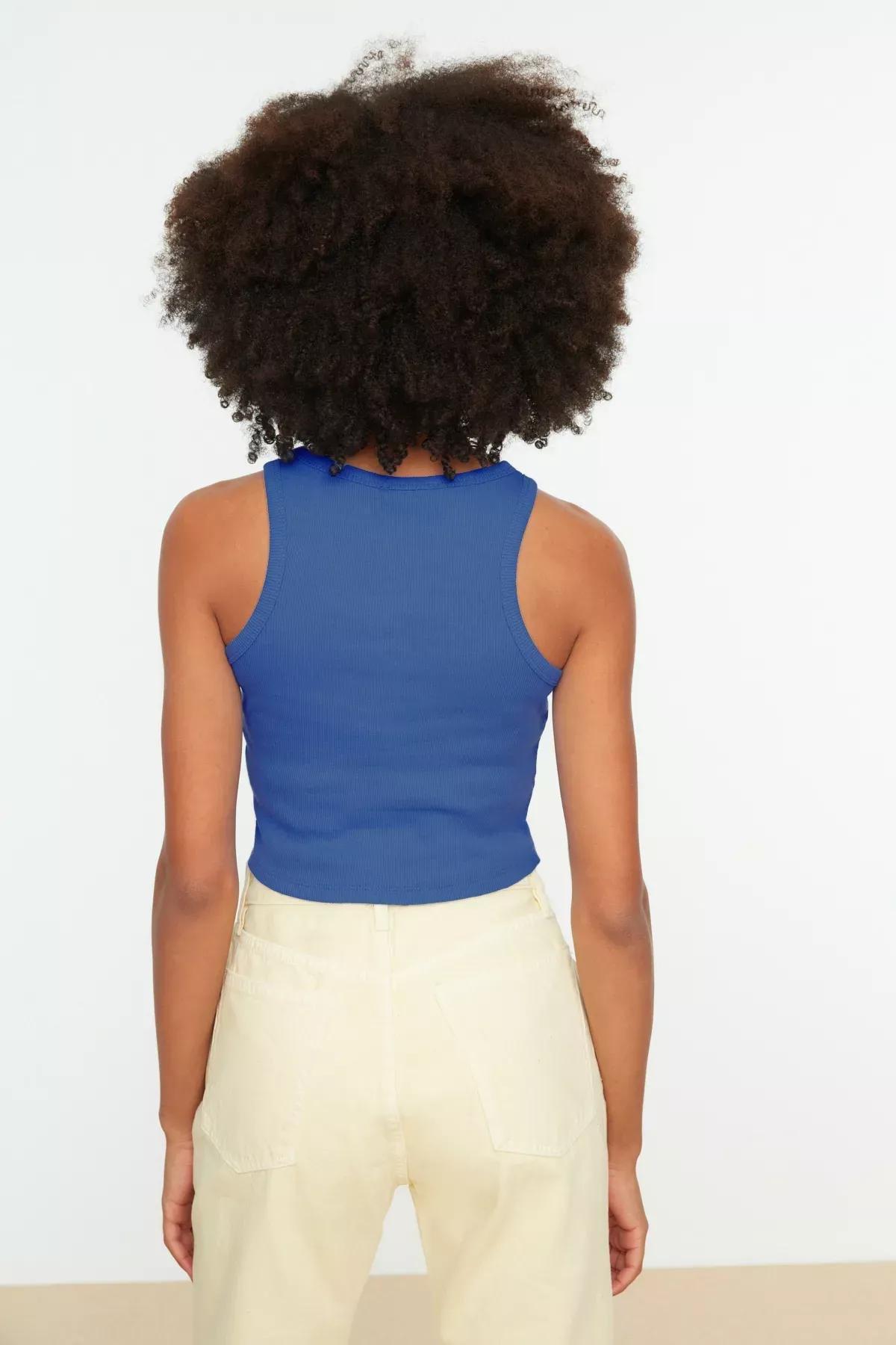Navy Halter Neck Camisole, , large image number 4