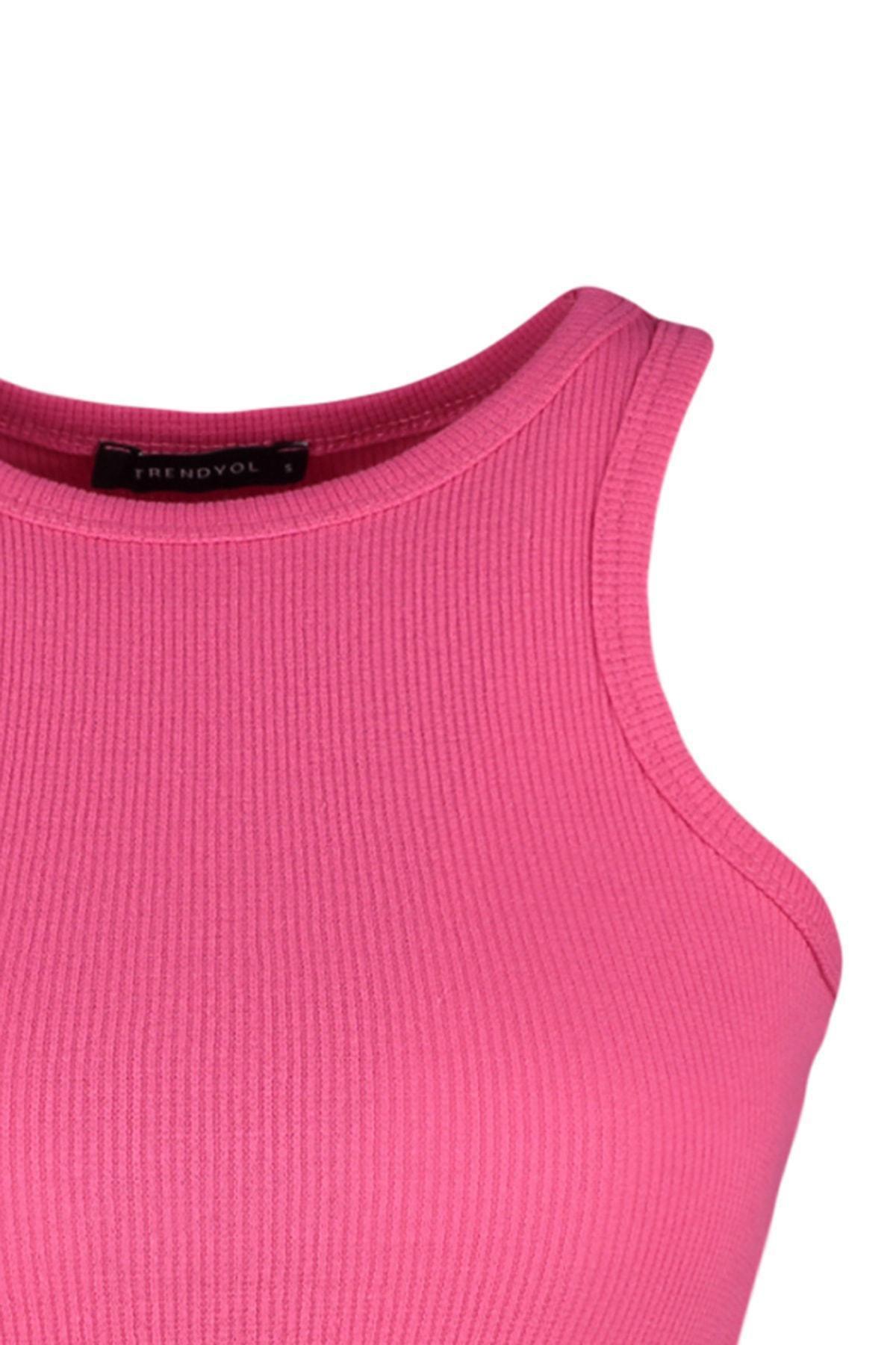 Pink Slim Halterneck Camisole, , large image number 7