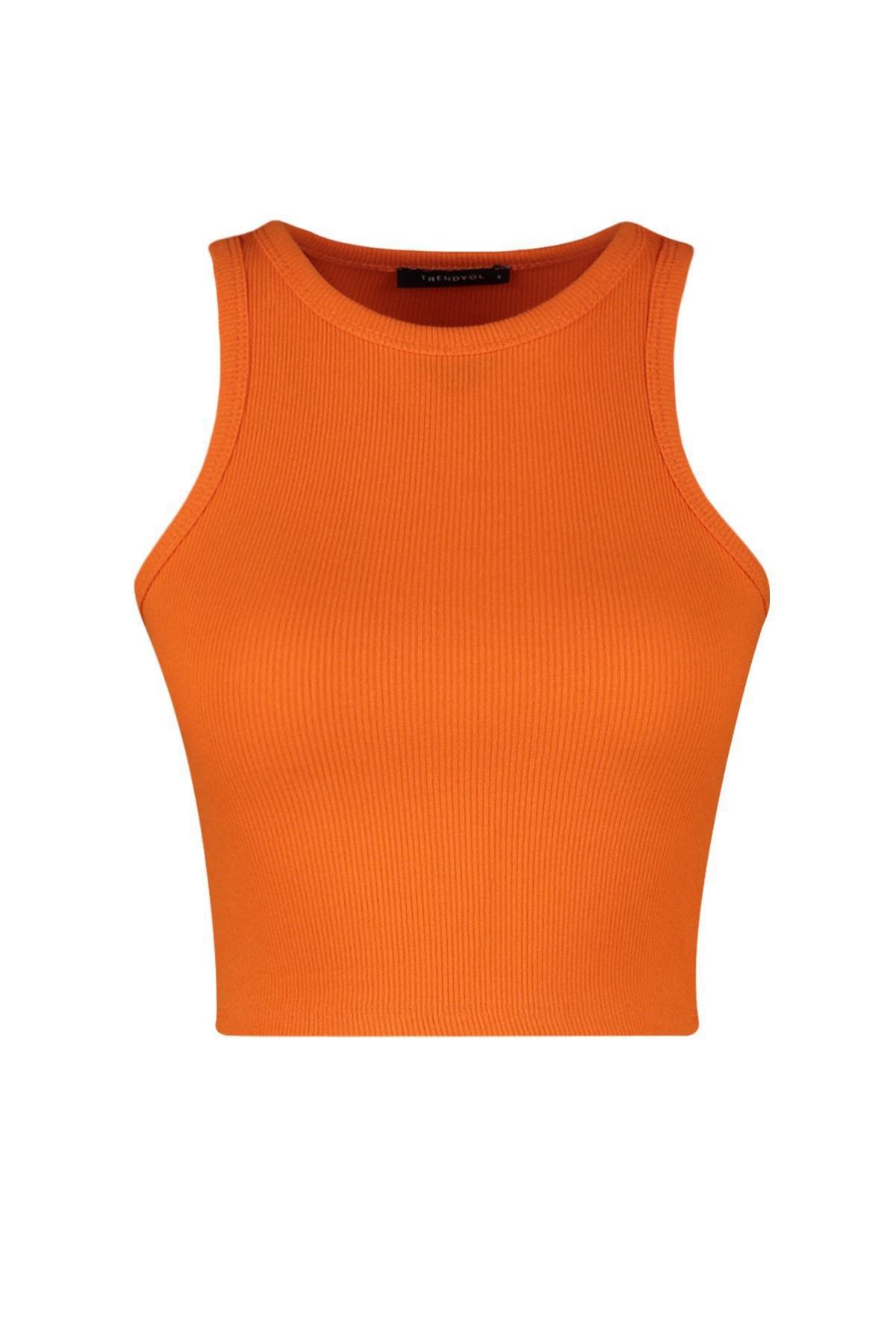 Orange Slim Camisole, Orange, large image number 6