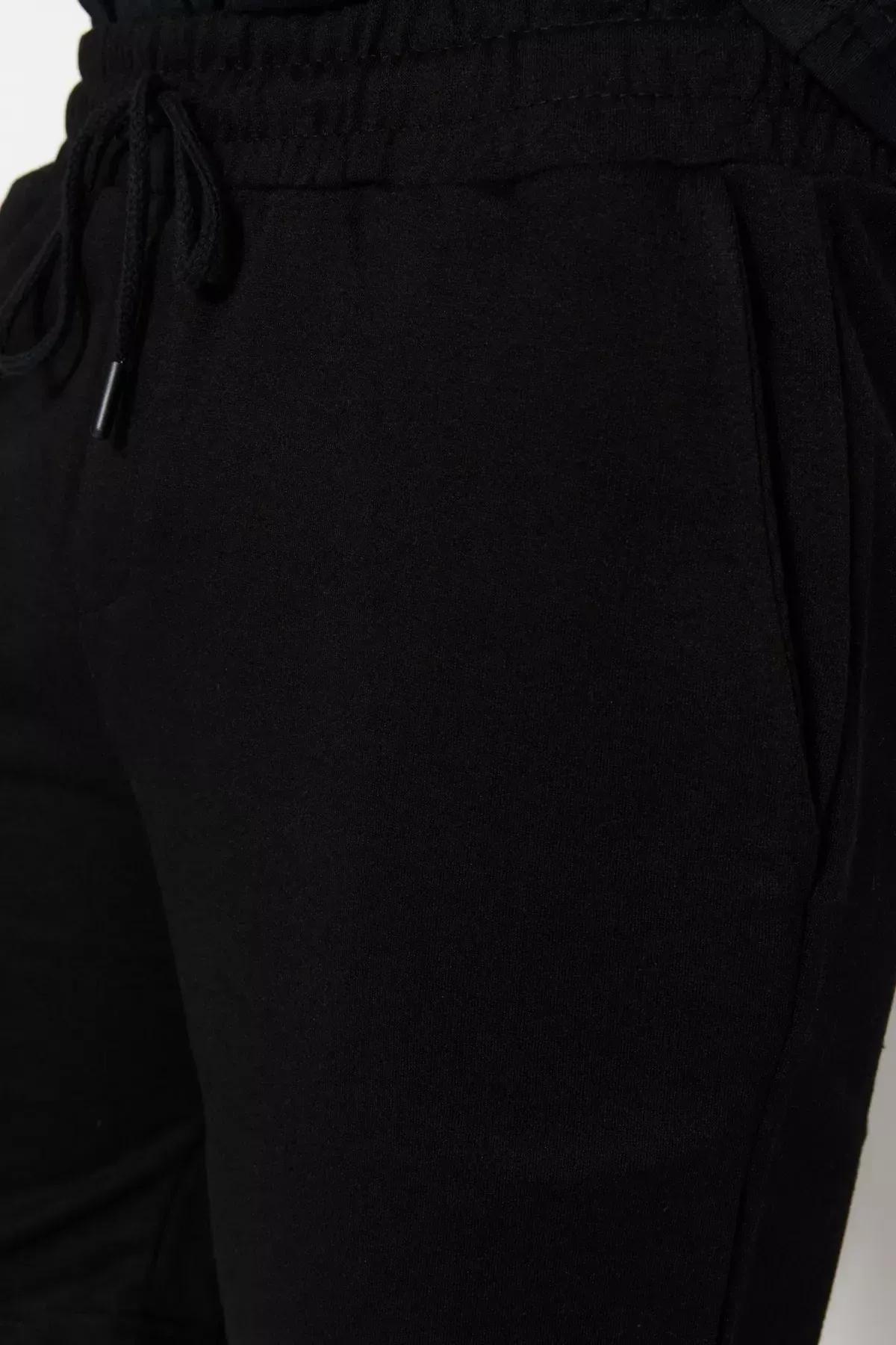 Black Mid-Waist Shorts, Set Of 2, Black, large image number 6