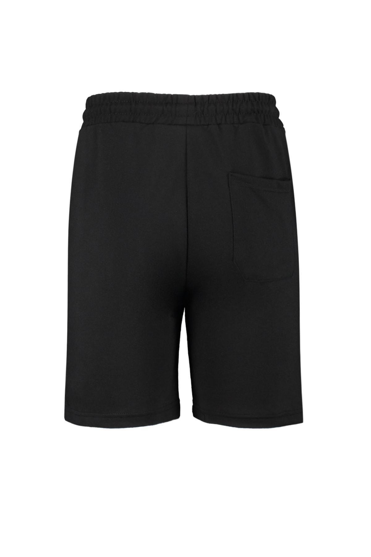 Black Mid-Waist Shorts, Set Of 2, , large image number 7