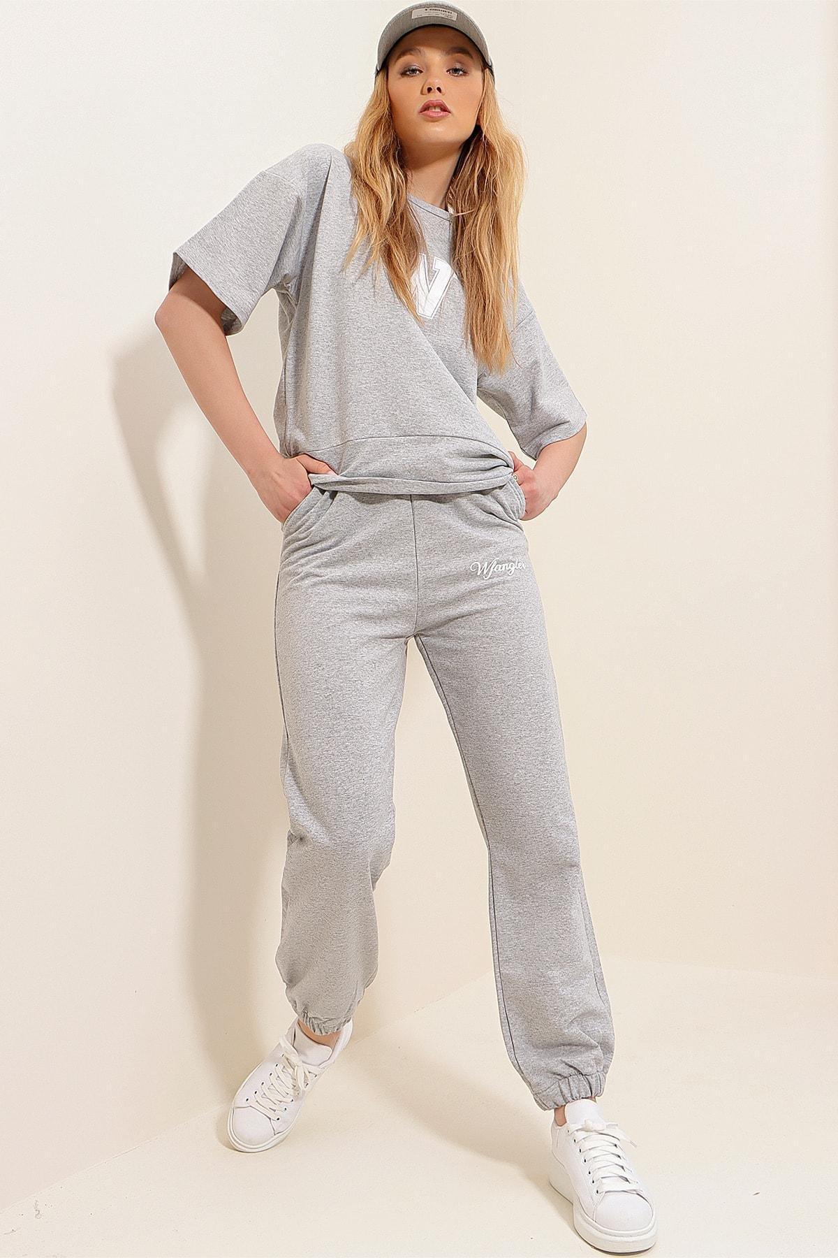 Grey Crew Neck Sweatsuit, , large image number 0