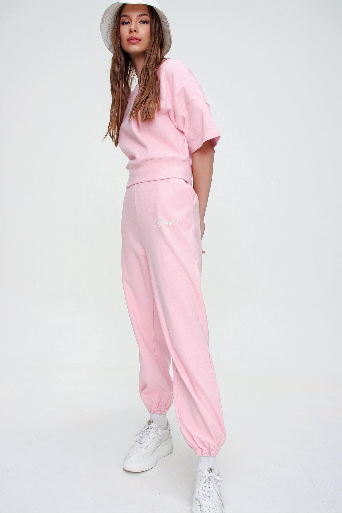 Pink Crew Neck Sweatsuit, Pink, large image number 4