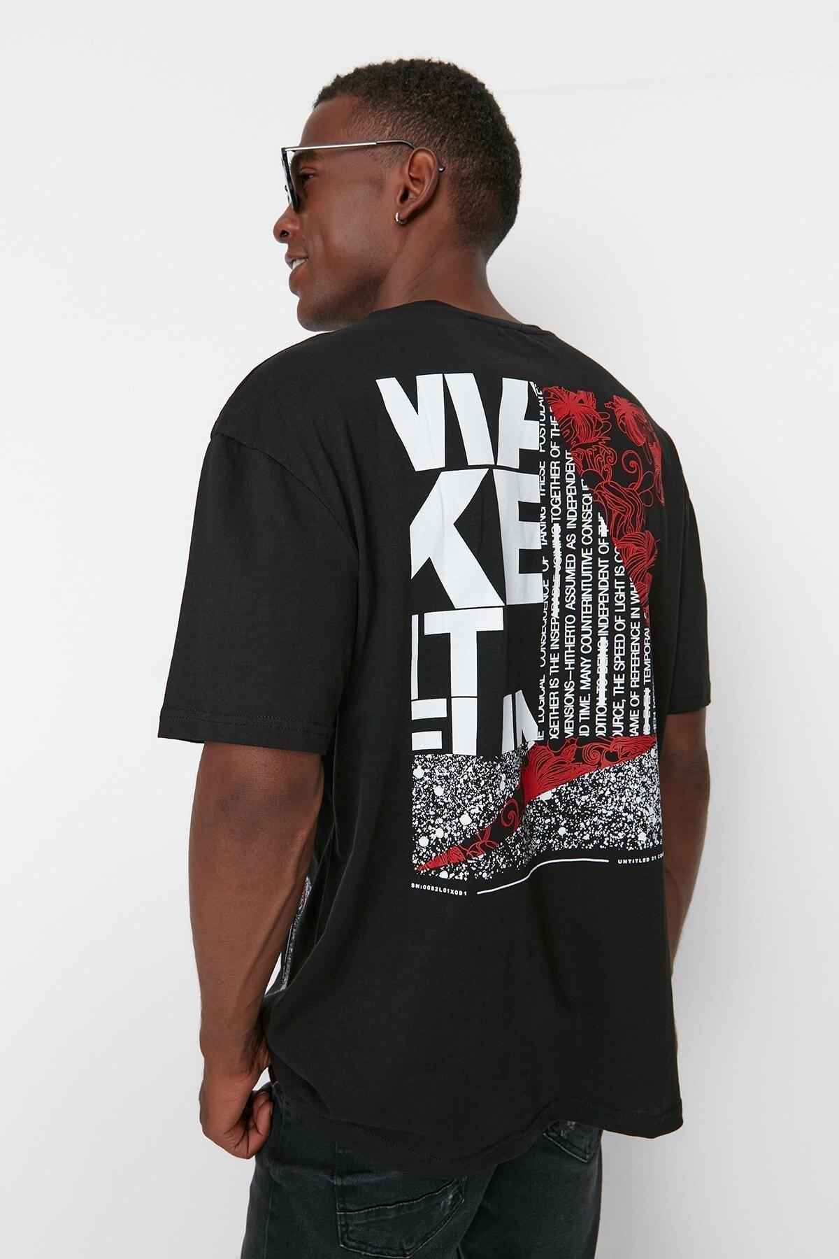 Black Relaxed Tshirt, , large image number 3