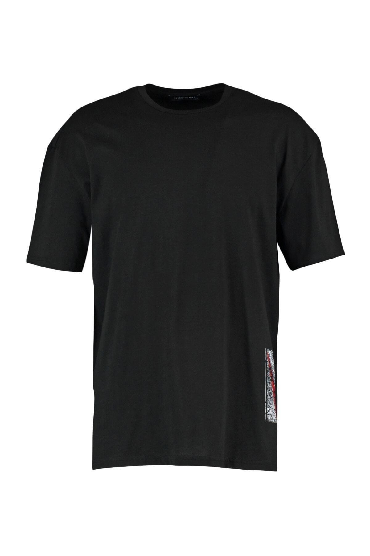 Black Relaxed Tshirt, , large image number 7