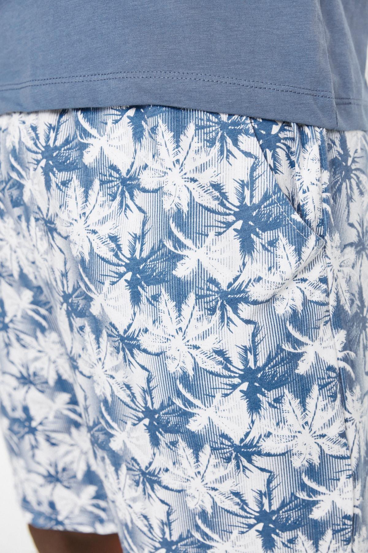 Blue Plain Pajama Set, , large image number 6
