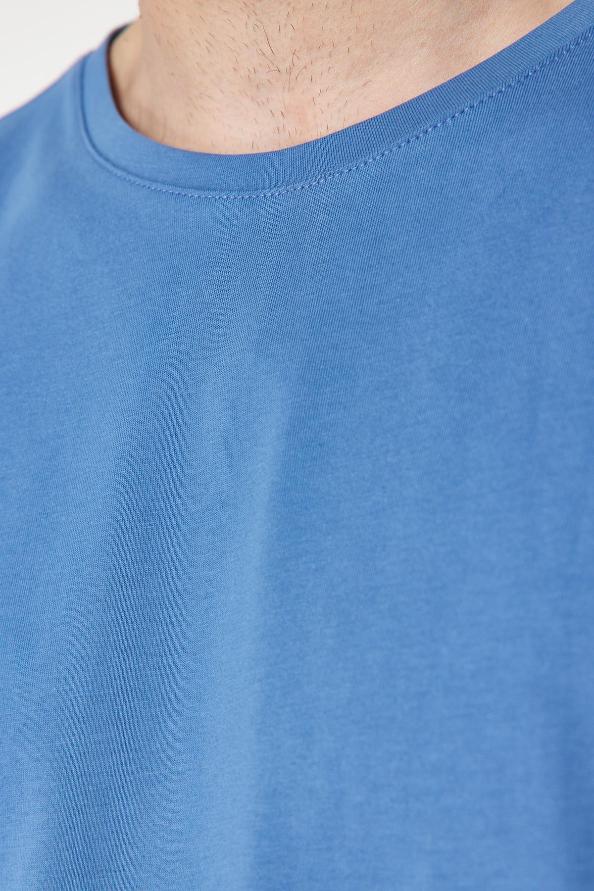 Blue Plain Pajama Set, , large image number 8