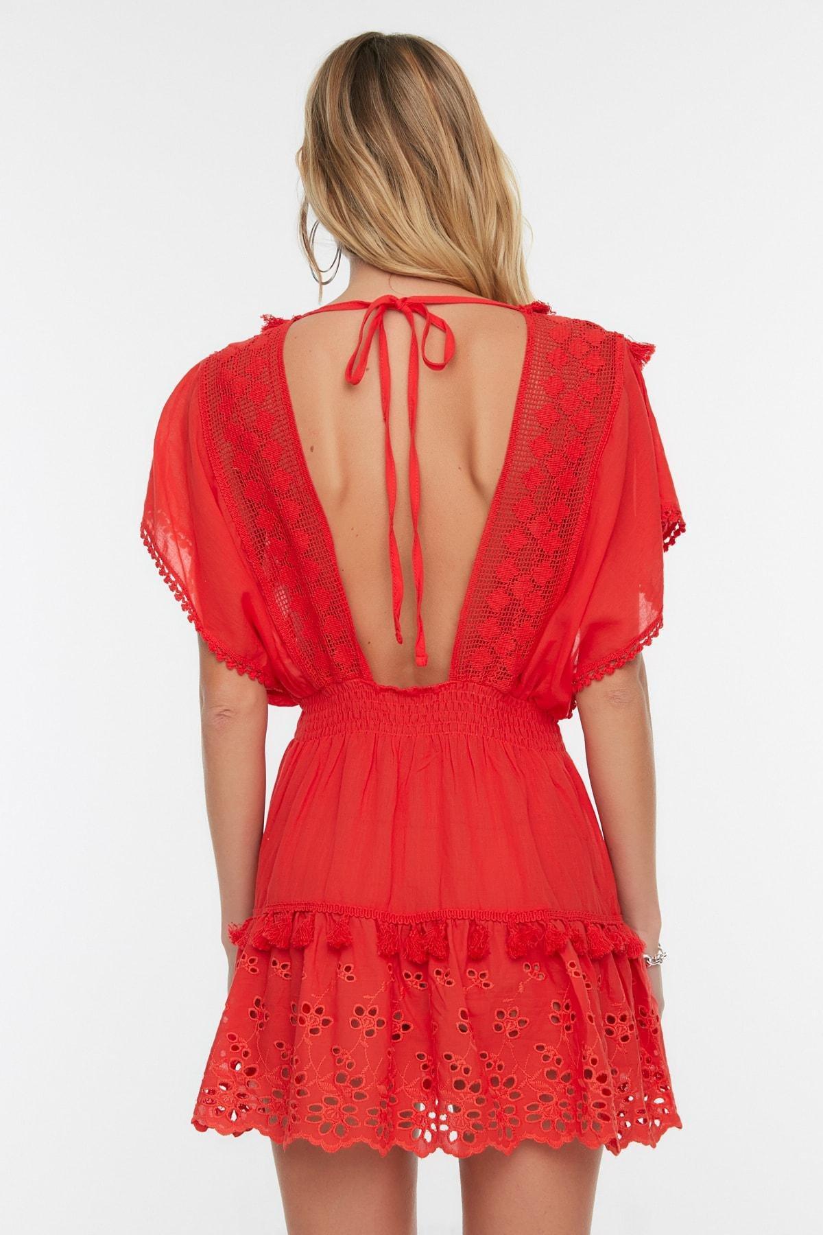 Red Smock Dress, , large image number 3