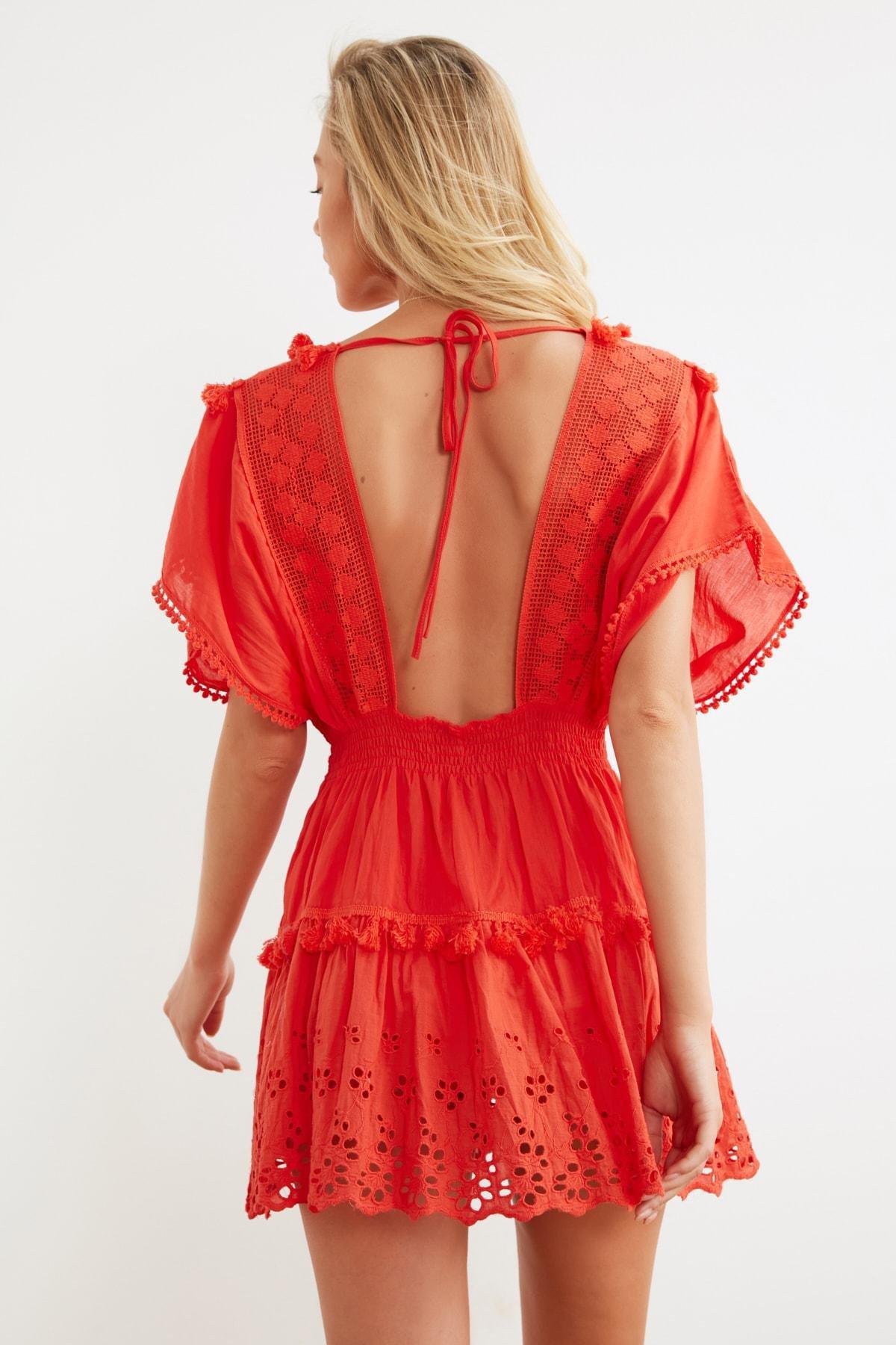 Red Smock Dress, , large image number 8