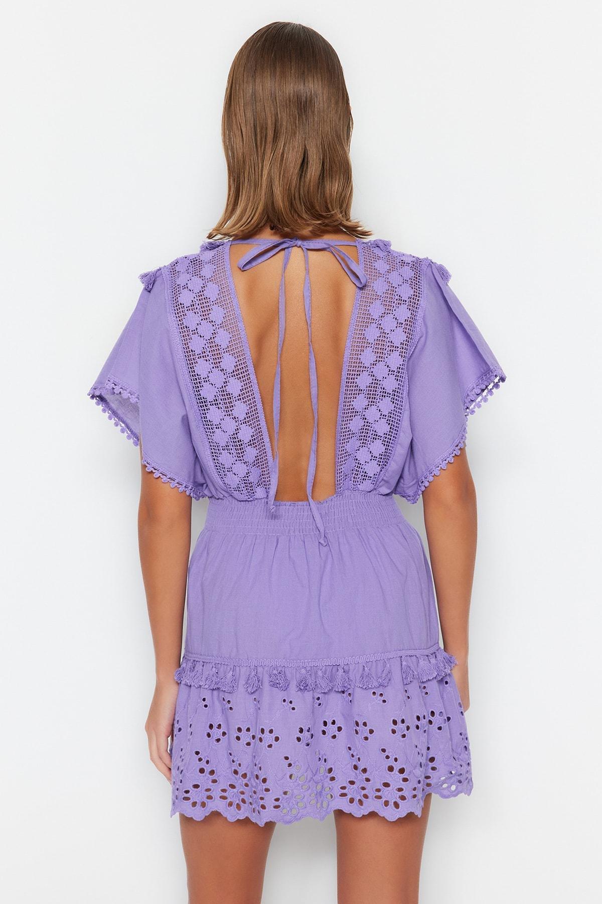 Purple Smock Dress, , large image number 4