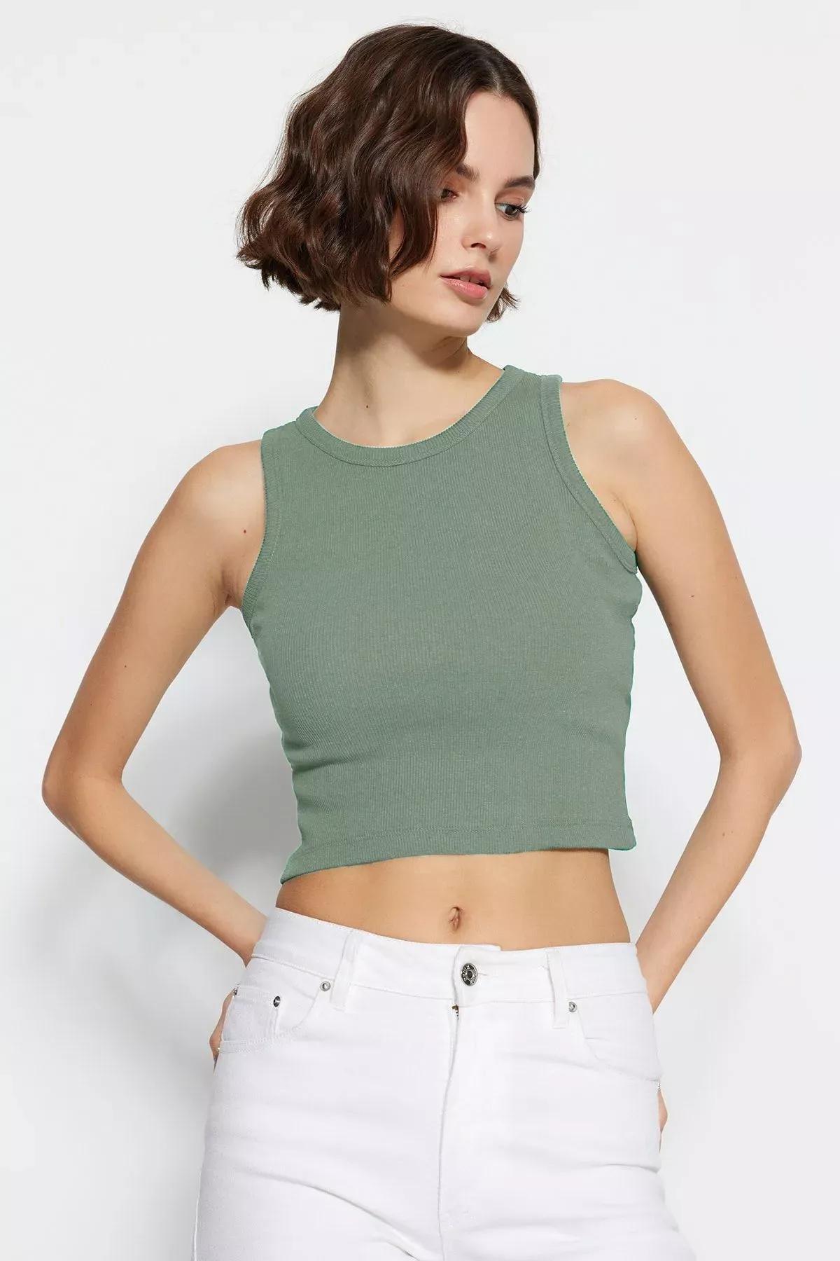 Green Halter Neck Undershirts, set of 2, C101_7112, large image number 2