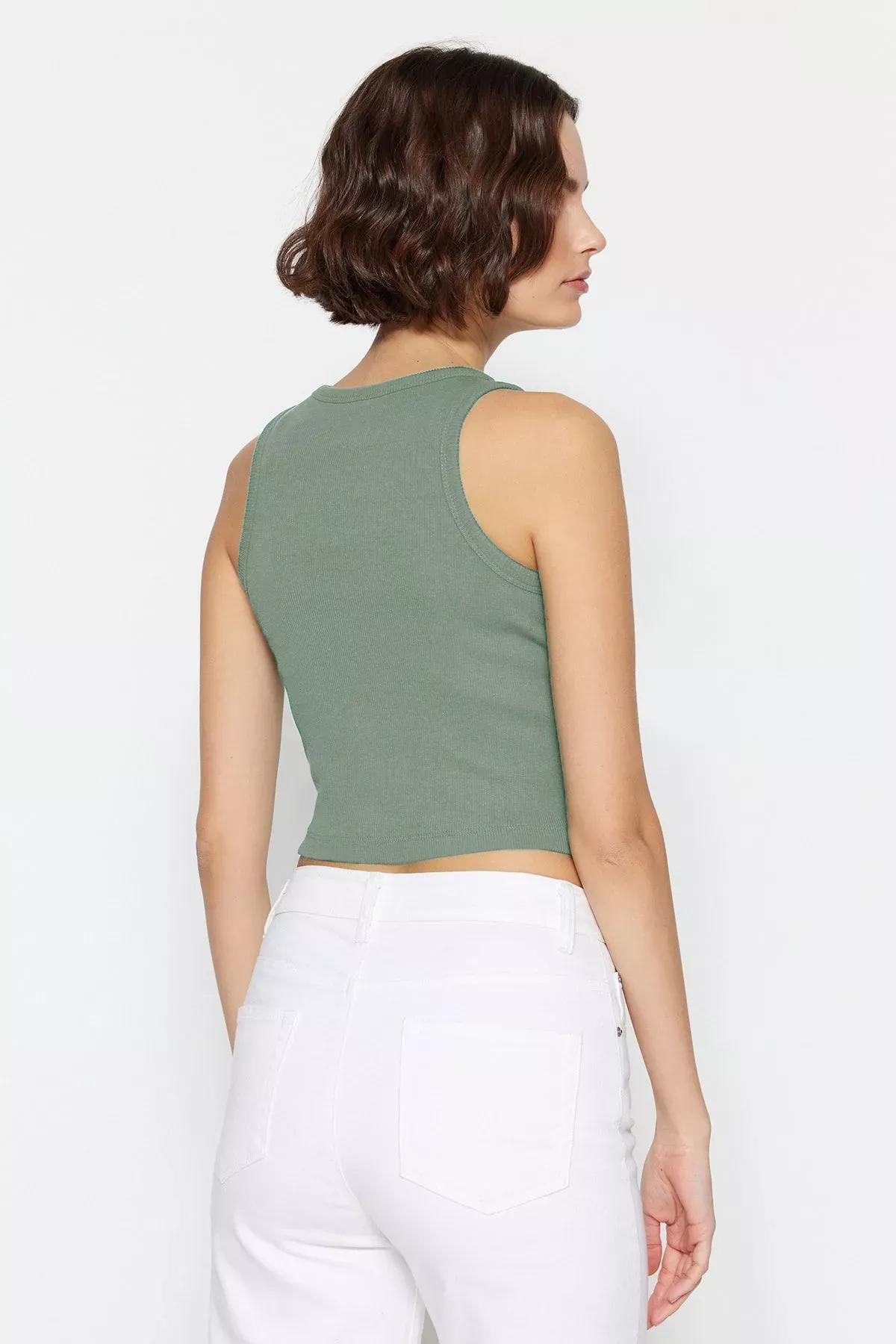 Green Halter Neck Undershirts, set of 2, C101_7112, large image number 4