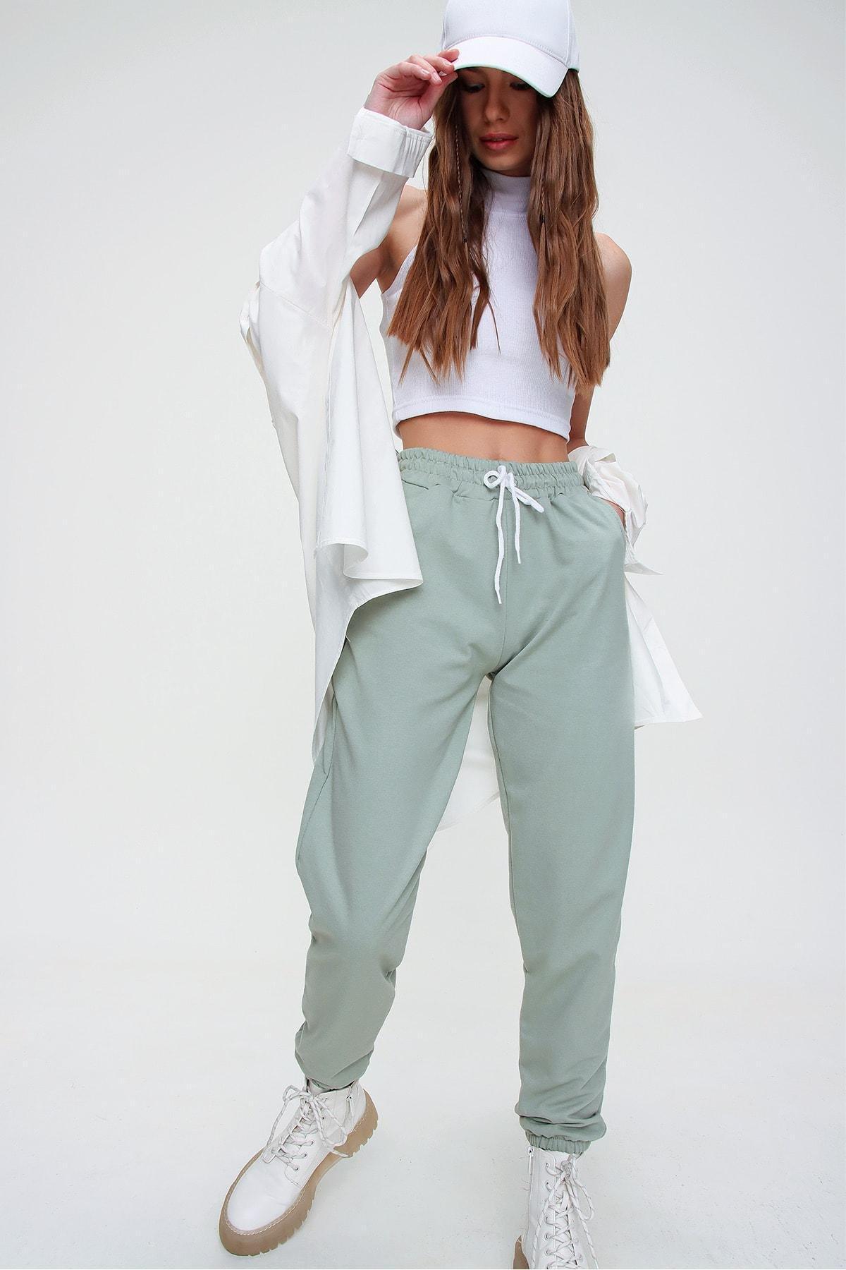 Green Slim Sweatpants, , large image number 2