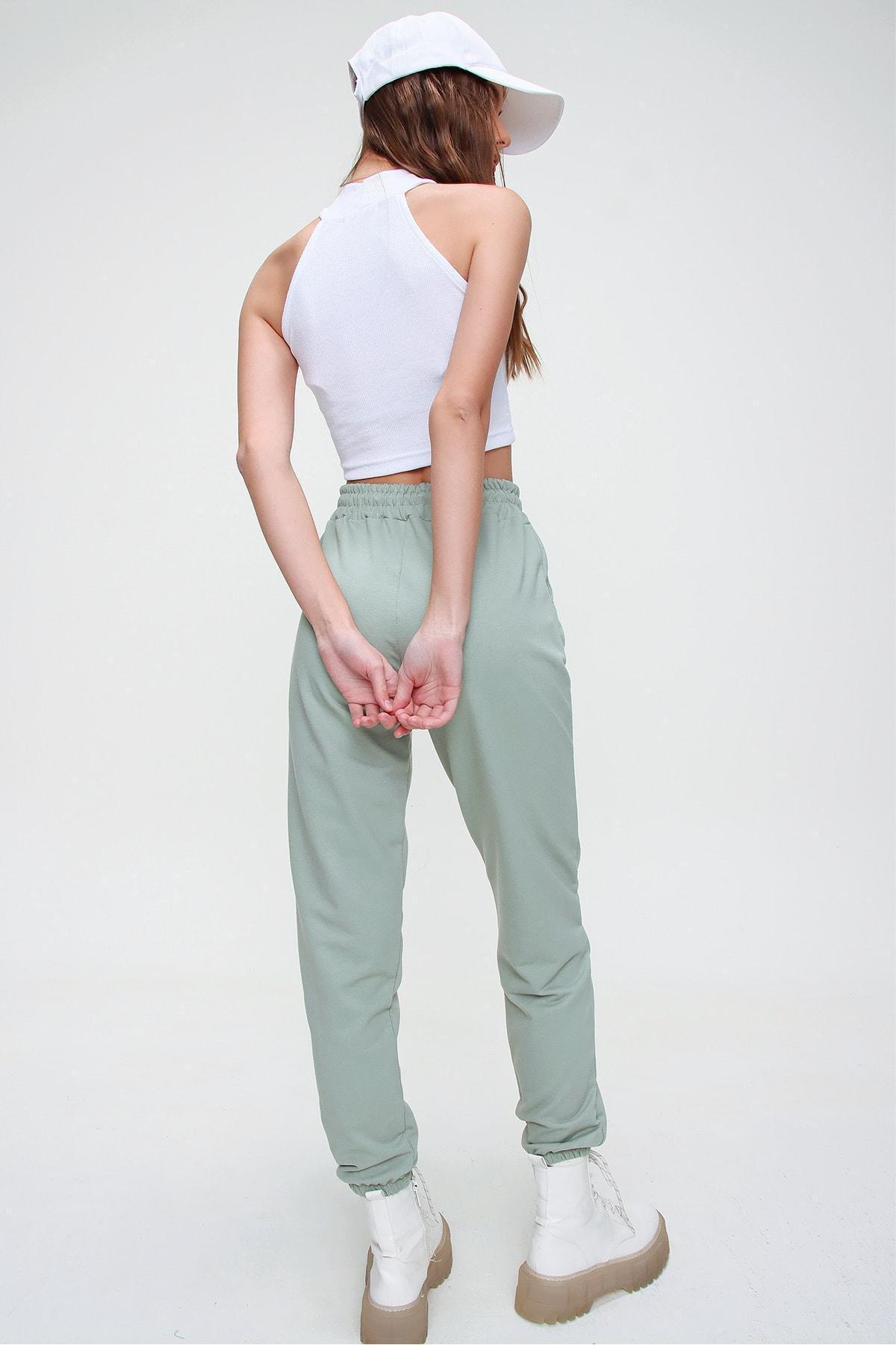 Green Slim Sweatpants, , large image number 4