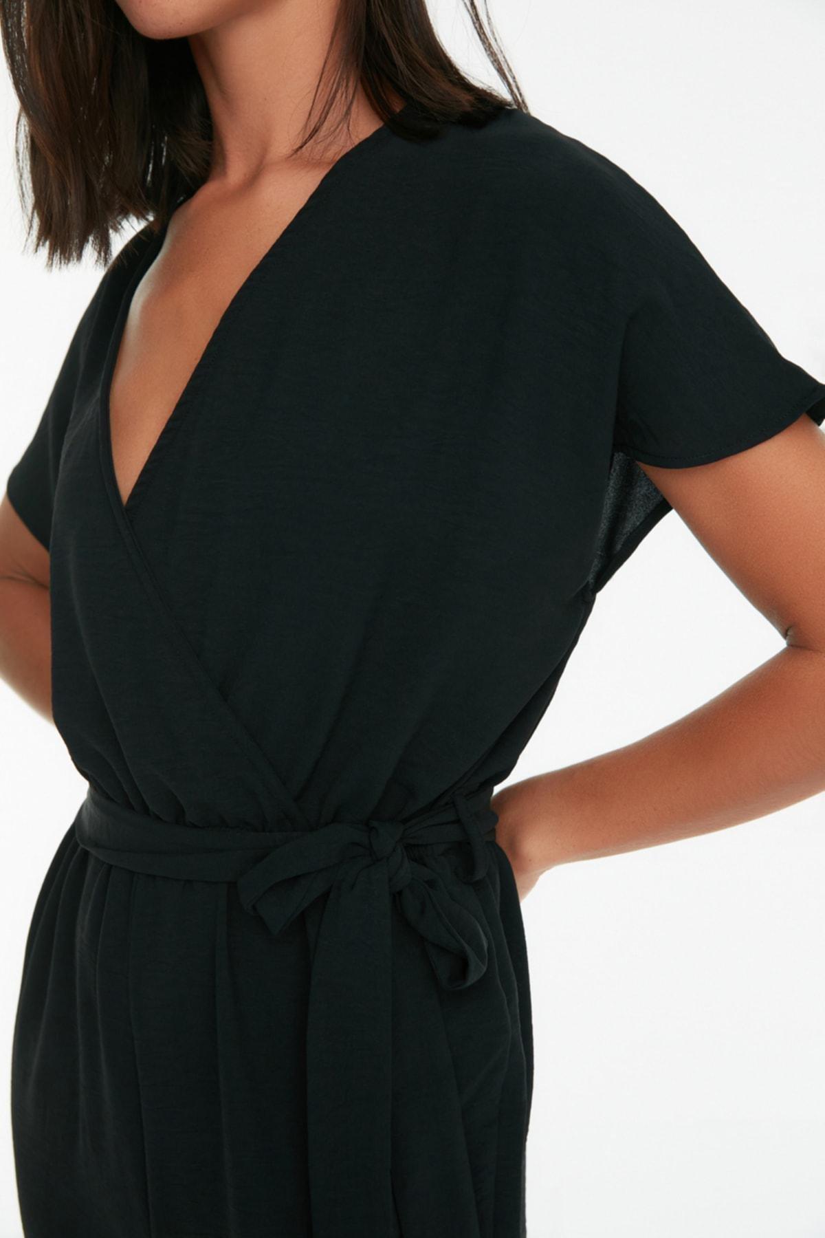 Black Cache-Coeur Jumpsuit, , large image number 2