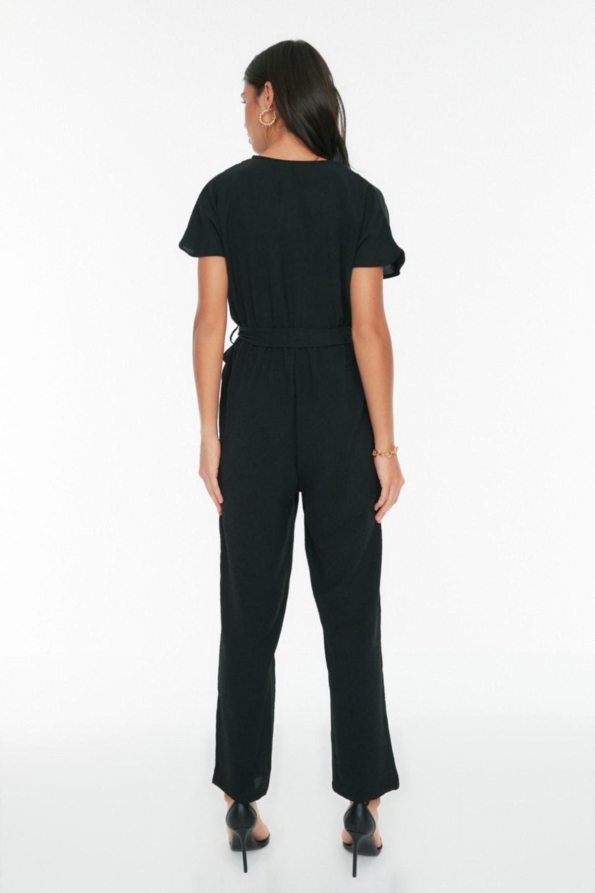 Black Cache-Coeur Jumpsuit, , large image number 4