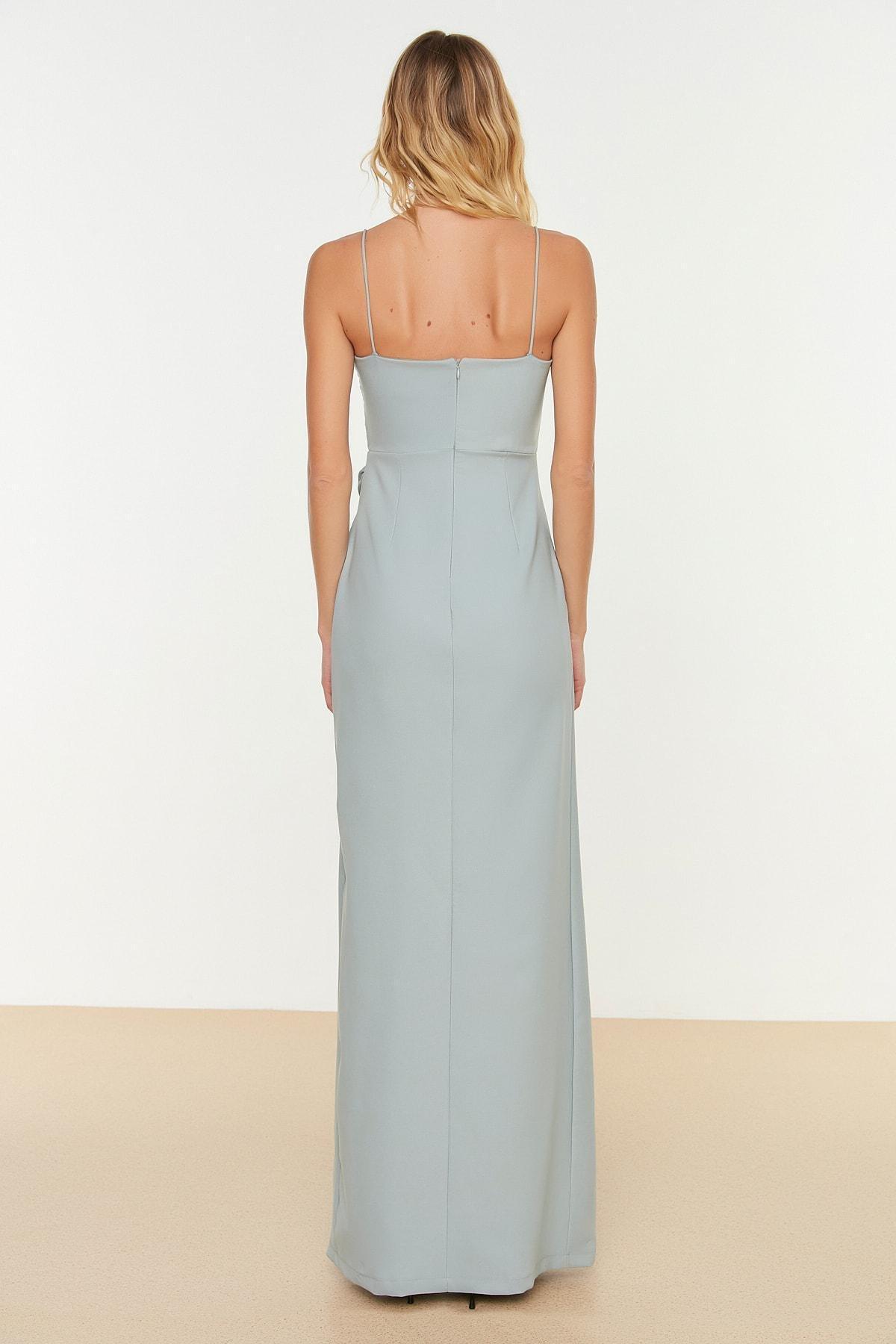 Green Wrapover Occasionwear Maxi Dress, , large image number 5