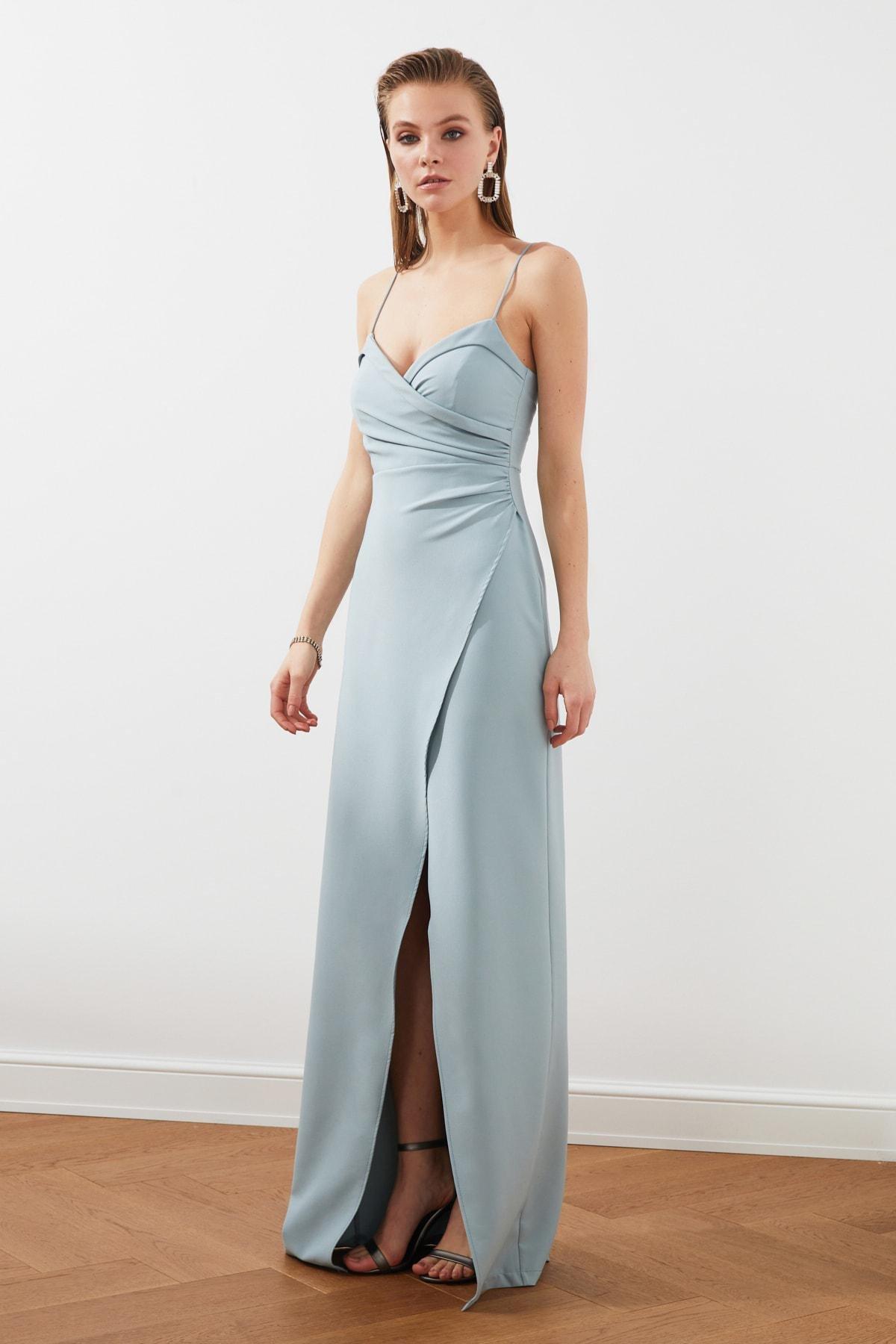 Green Wrapover Occasionwear Maxi Dress, , large image number 6