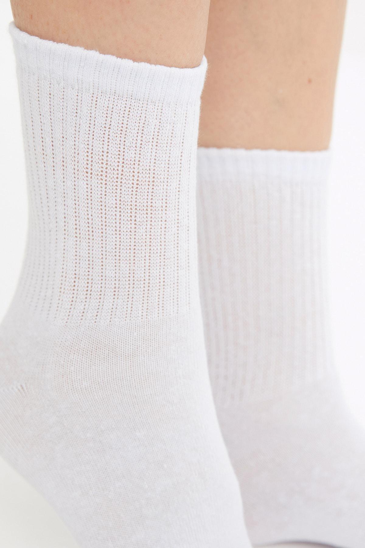 Black Crewneck Socks, Set Of 5, Black, large image number 5