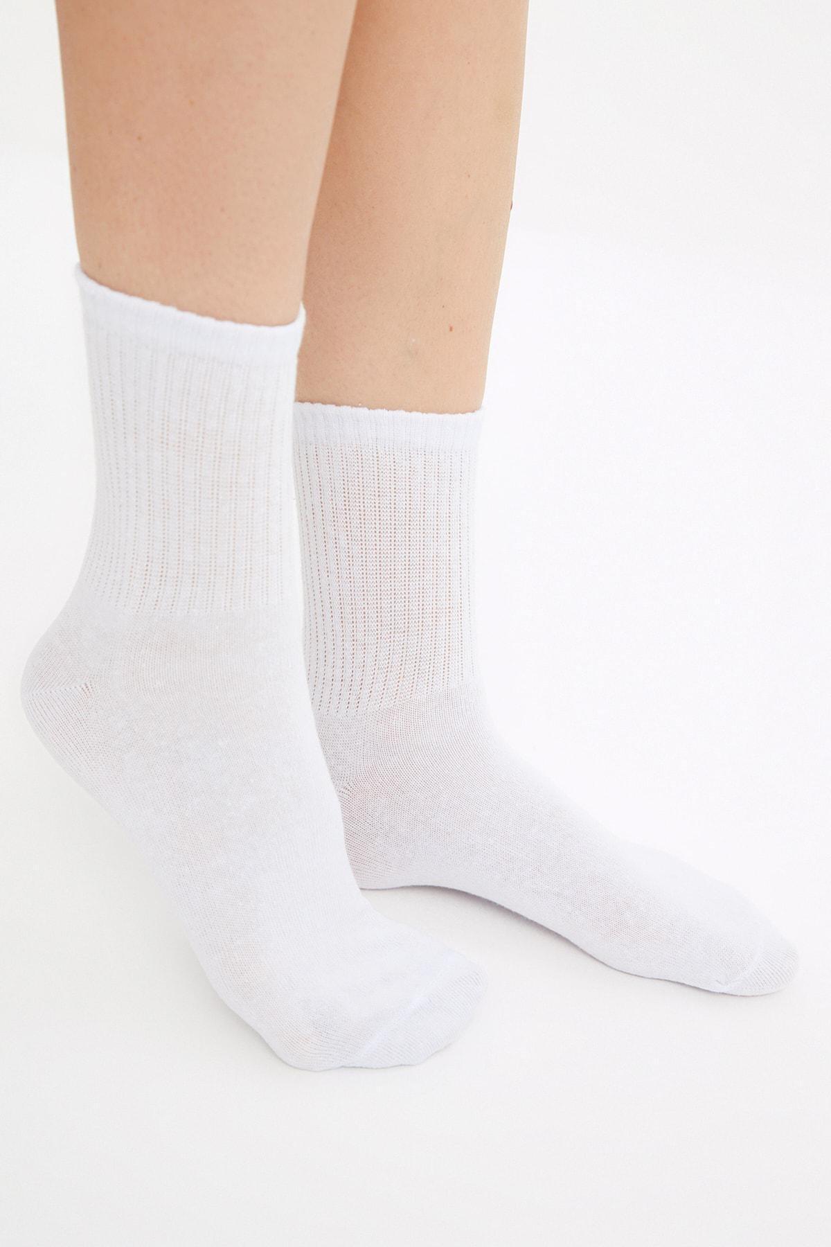 Black Crewneck Socks, Set Of 5, Black, large image number 6